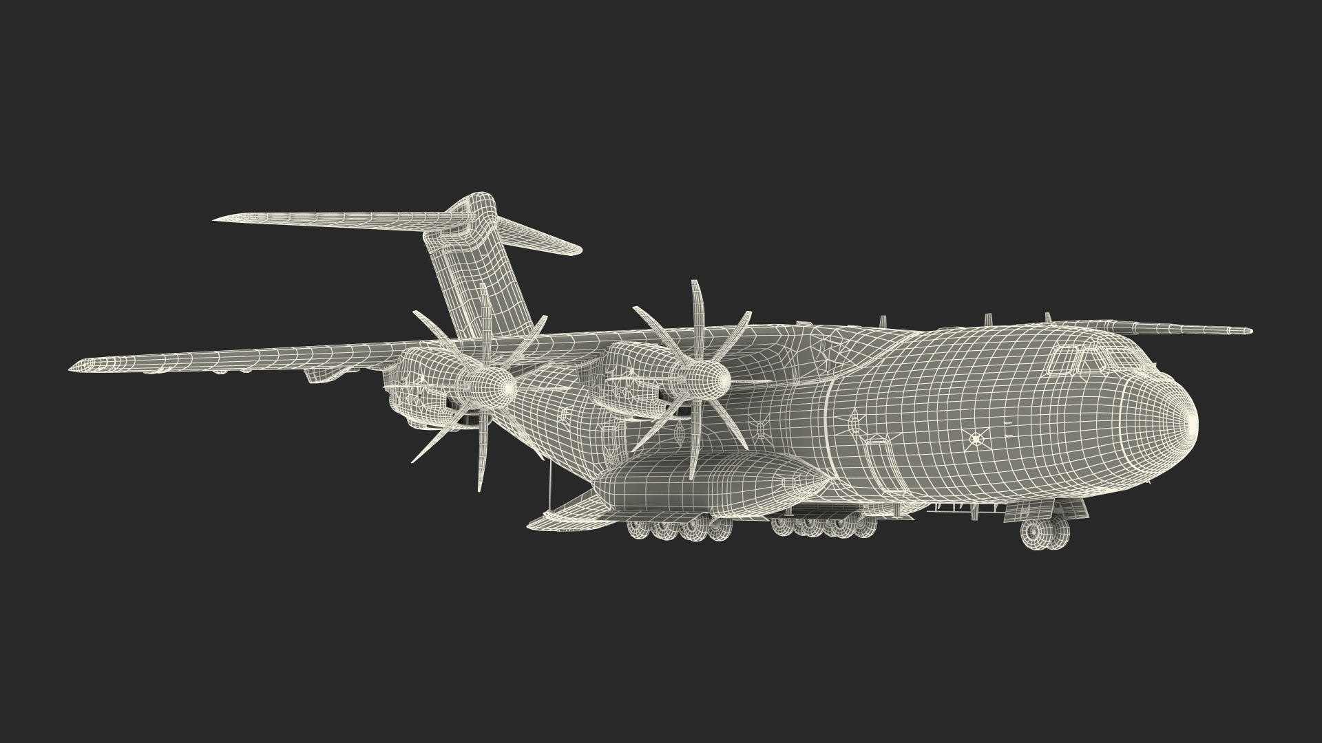 Humvee Inside an Airbus A400M Atlas Rigged 3D