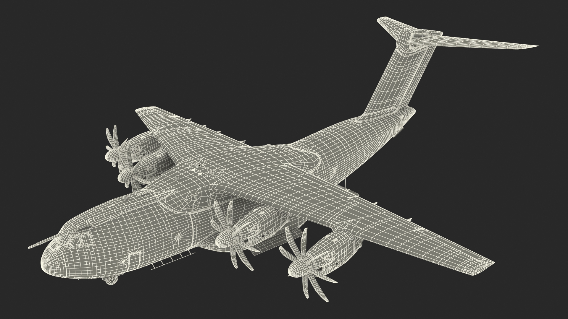 Humvee Inside an Airbus A400M Atlas Rigged 3D