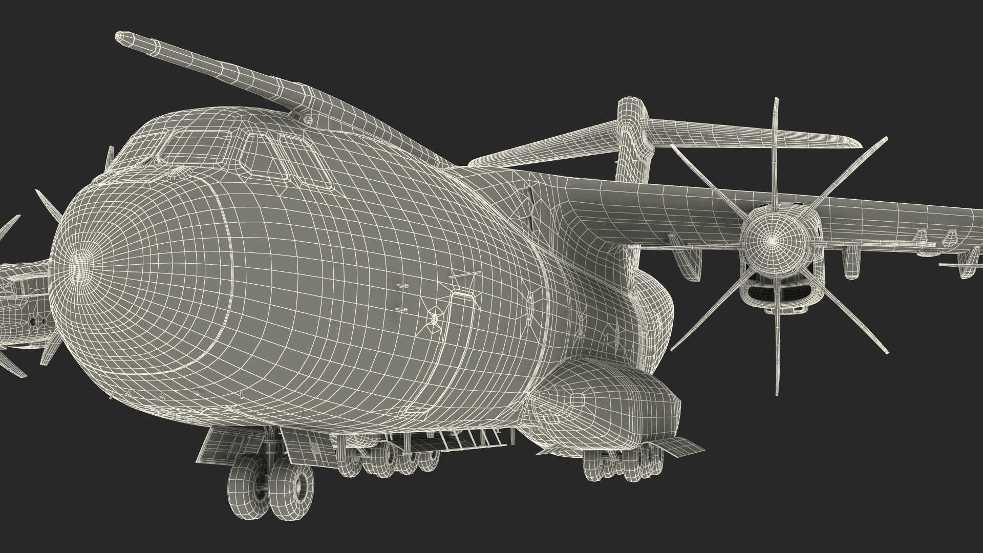 Humvee Inside an Airbus A400M Atlas Rigged 3D