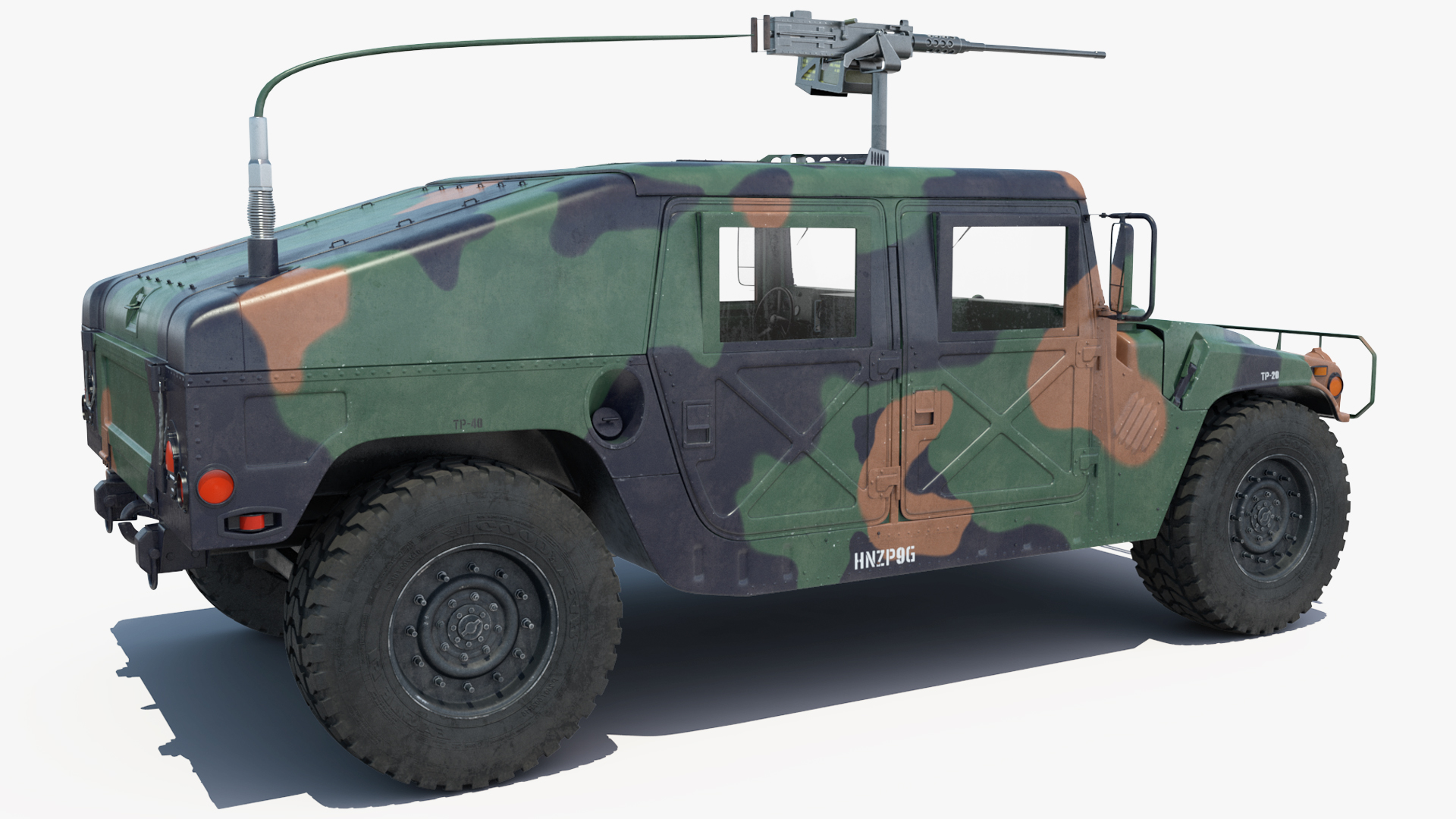 Humvee Inside an Airbus A400M Atlas Rigged 3D