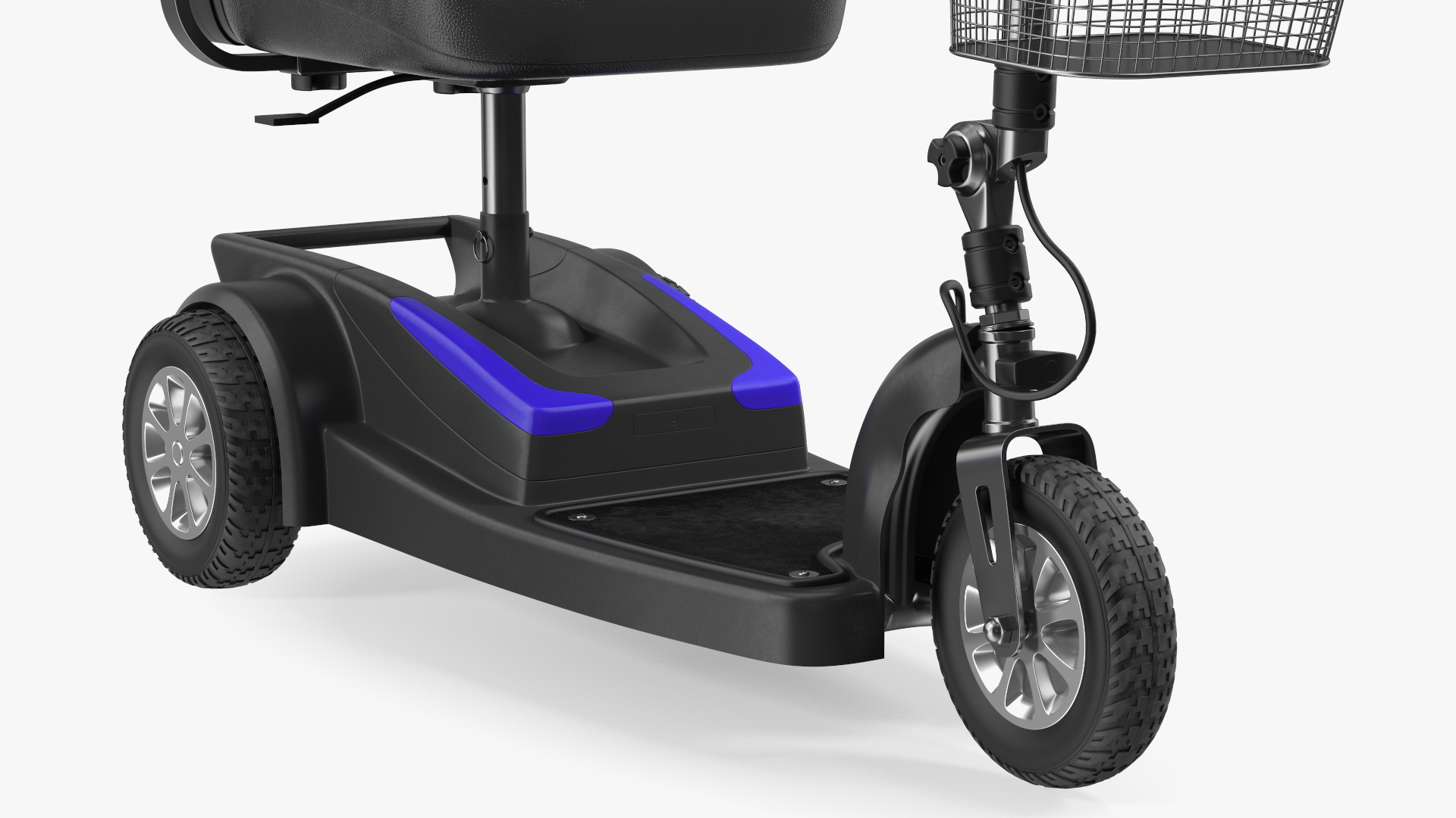 3D Elderly Woman on Electric Wheelchair