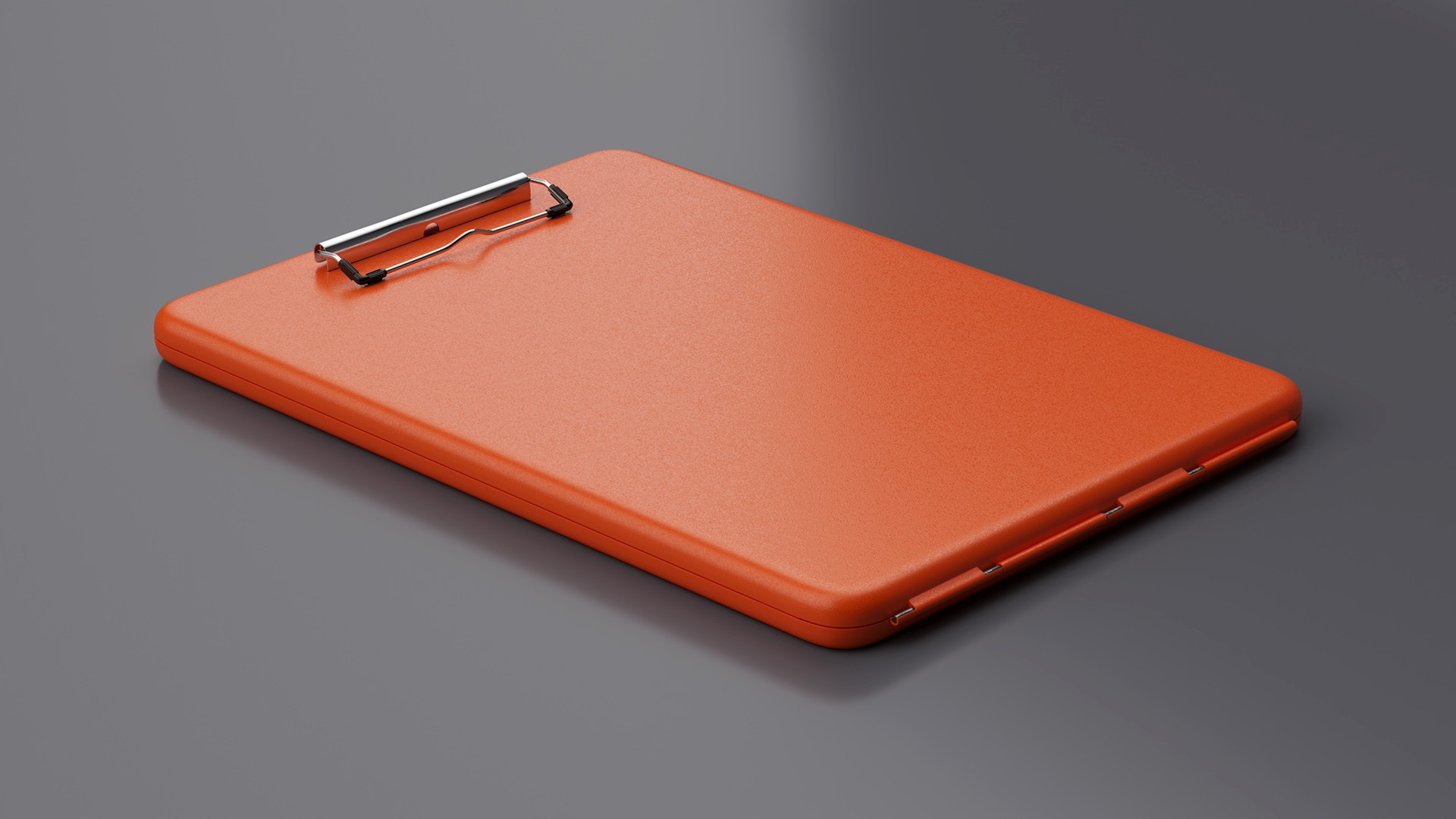 3D Clipboard Case Orange Closed model