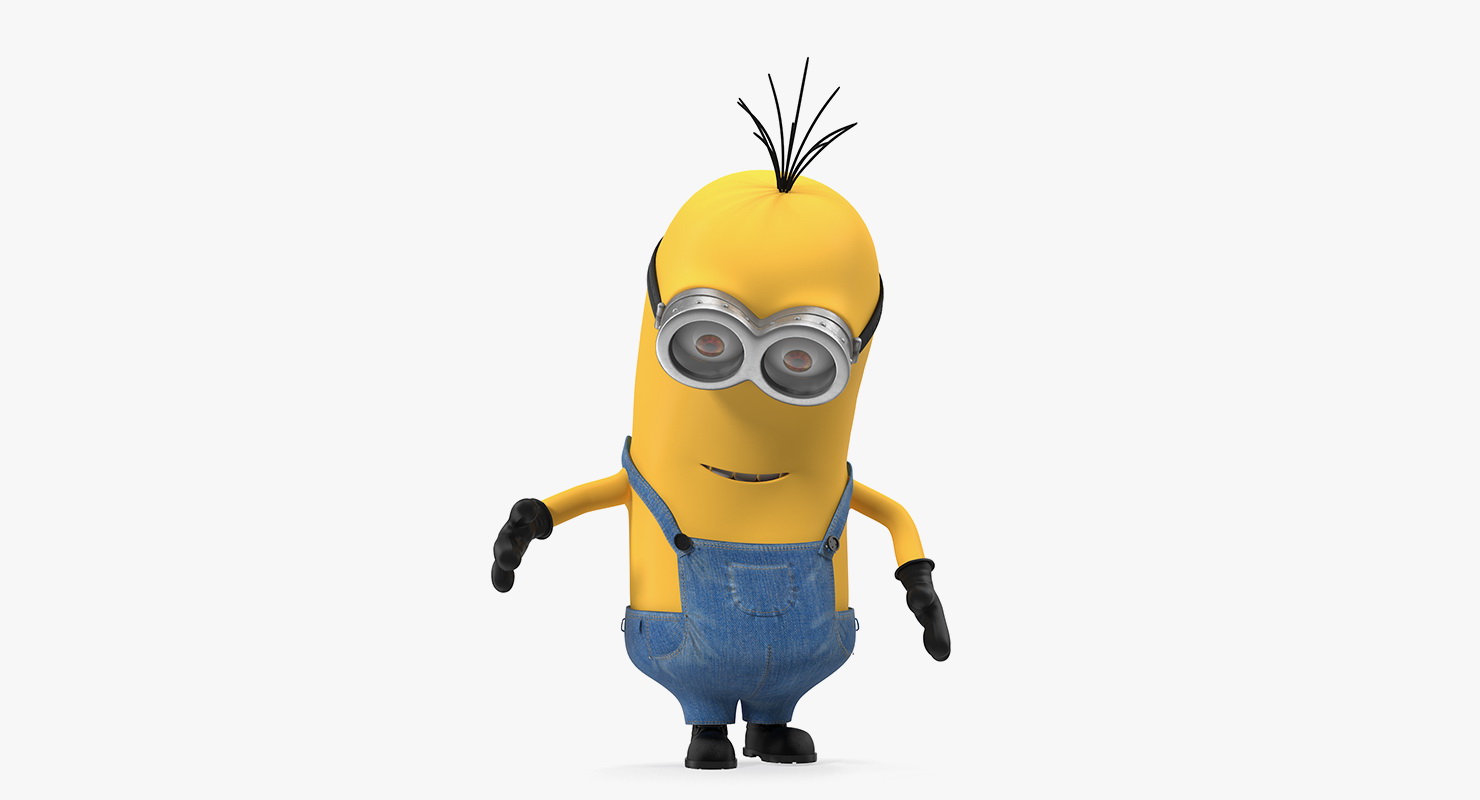 Tall Two Eyed Minion Rigged 3D