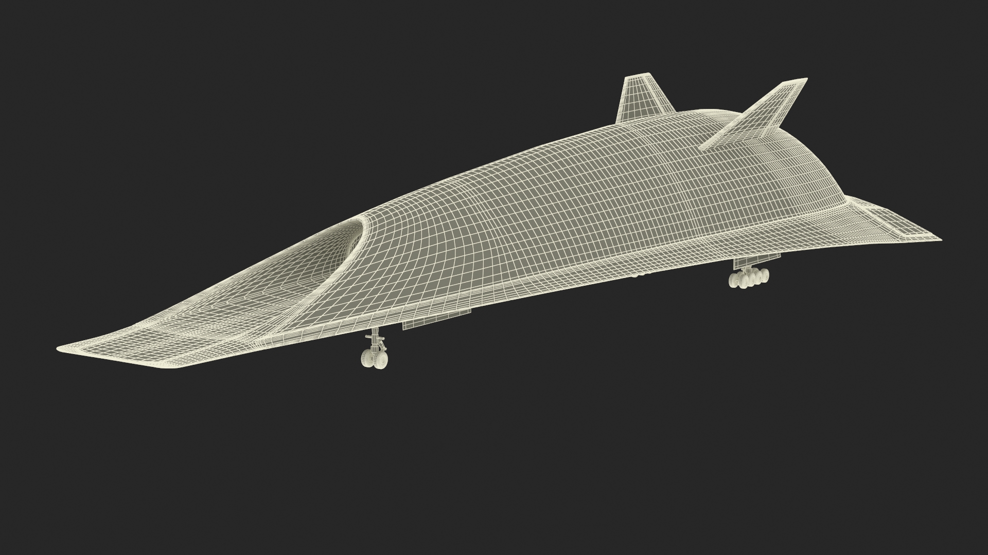 3D Hypersonic Plane Destinus S New Rigged model