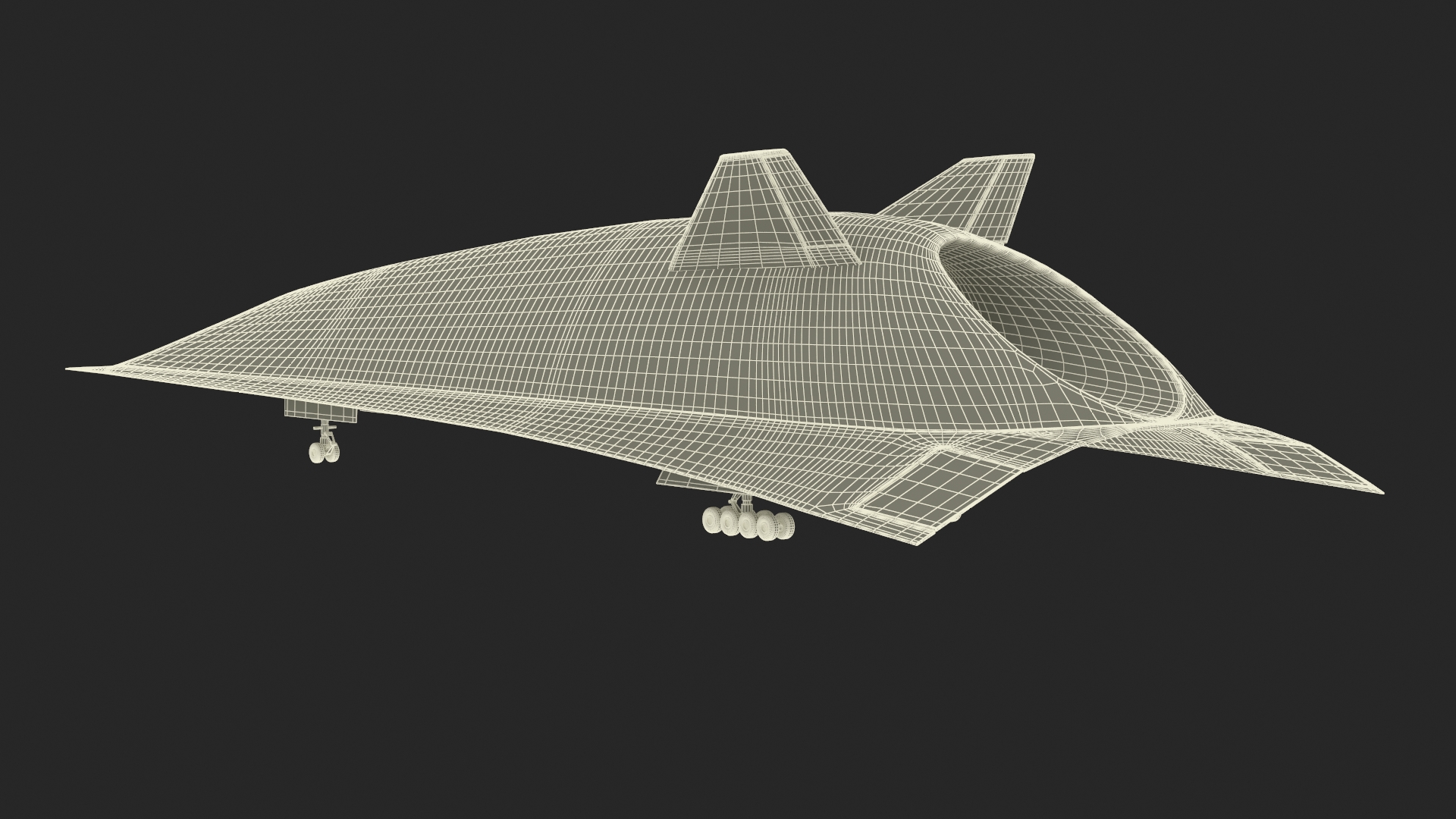 3D Hypersonic Plane Destinus S New Rigged model