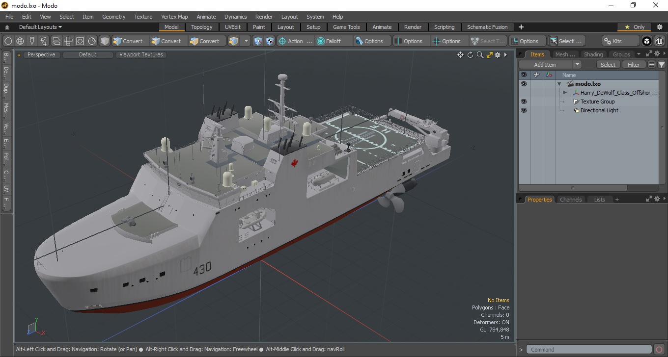 3D Harry DeWolf-Class Offshore Patrol Vessel