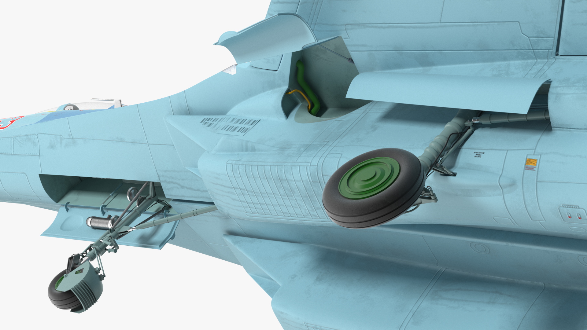 3D Russian Jet Aeroplane Sukhoi Su-27 Flanker Rigged for Cinema 4D model