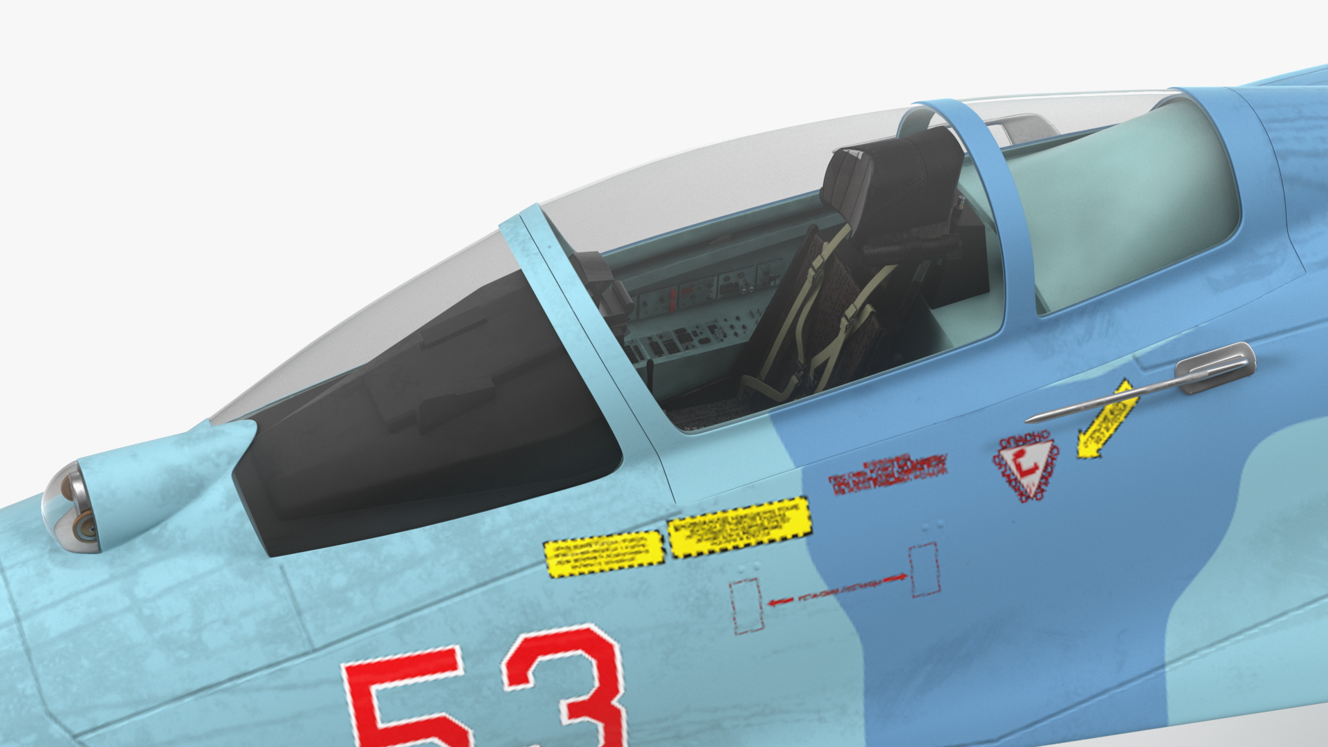 Russian Jet Aeroplane Sukhoi Su-27 Flanker Rigged 3D model