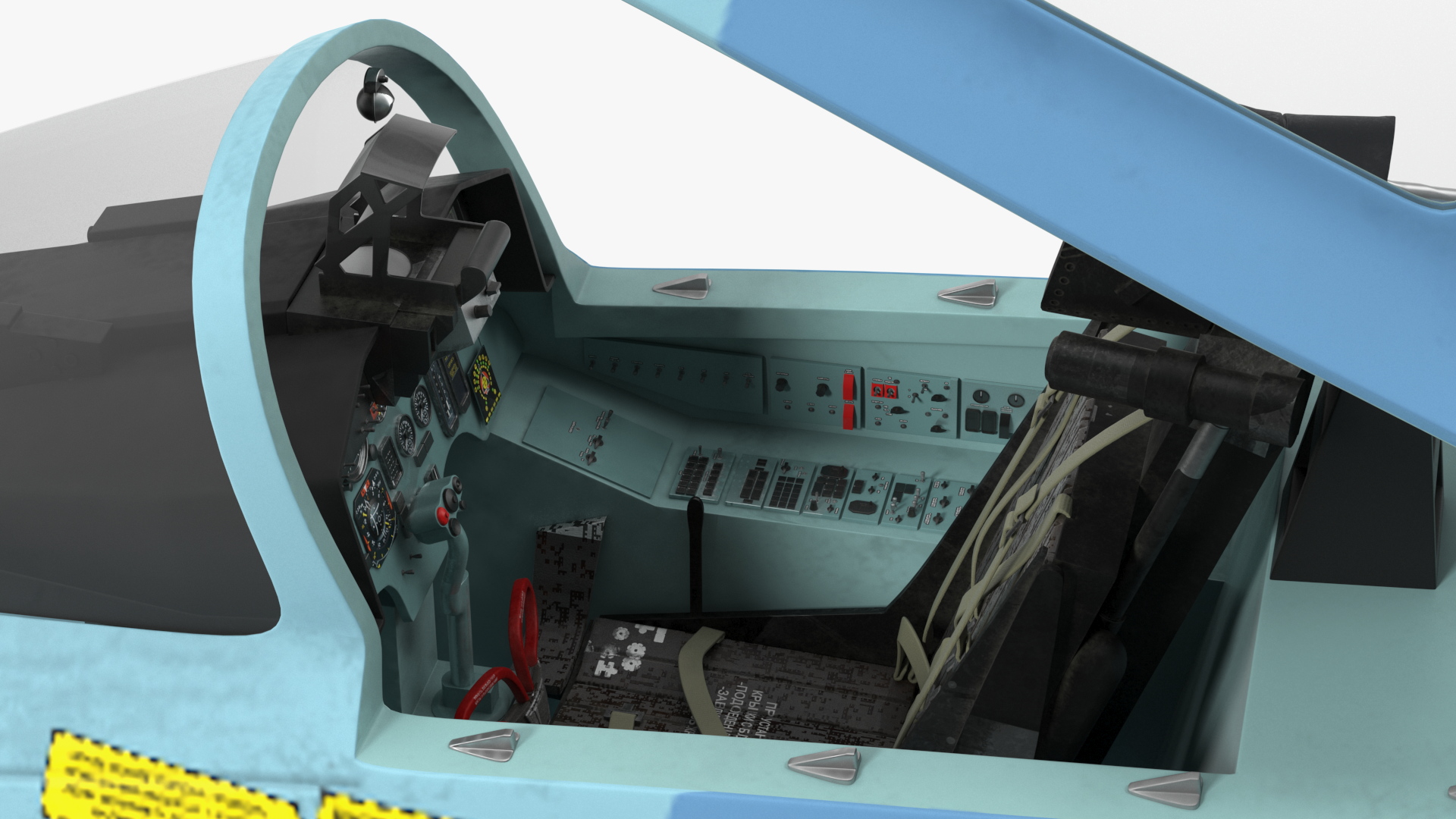 3D Russian Jet Aeroplane Sukhoi Su-27 Flanker Rigged for Cinema 4D model