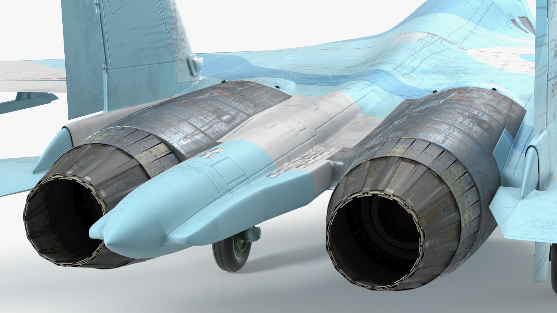 Russian Jet Aeroplane Sukhoi Su-27 Flanker Rigged 3D model