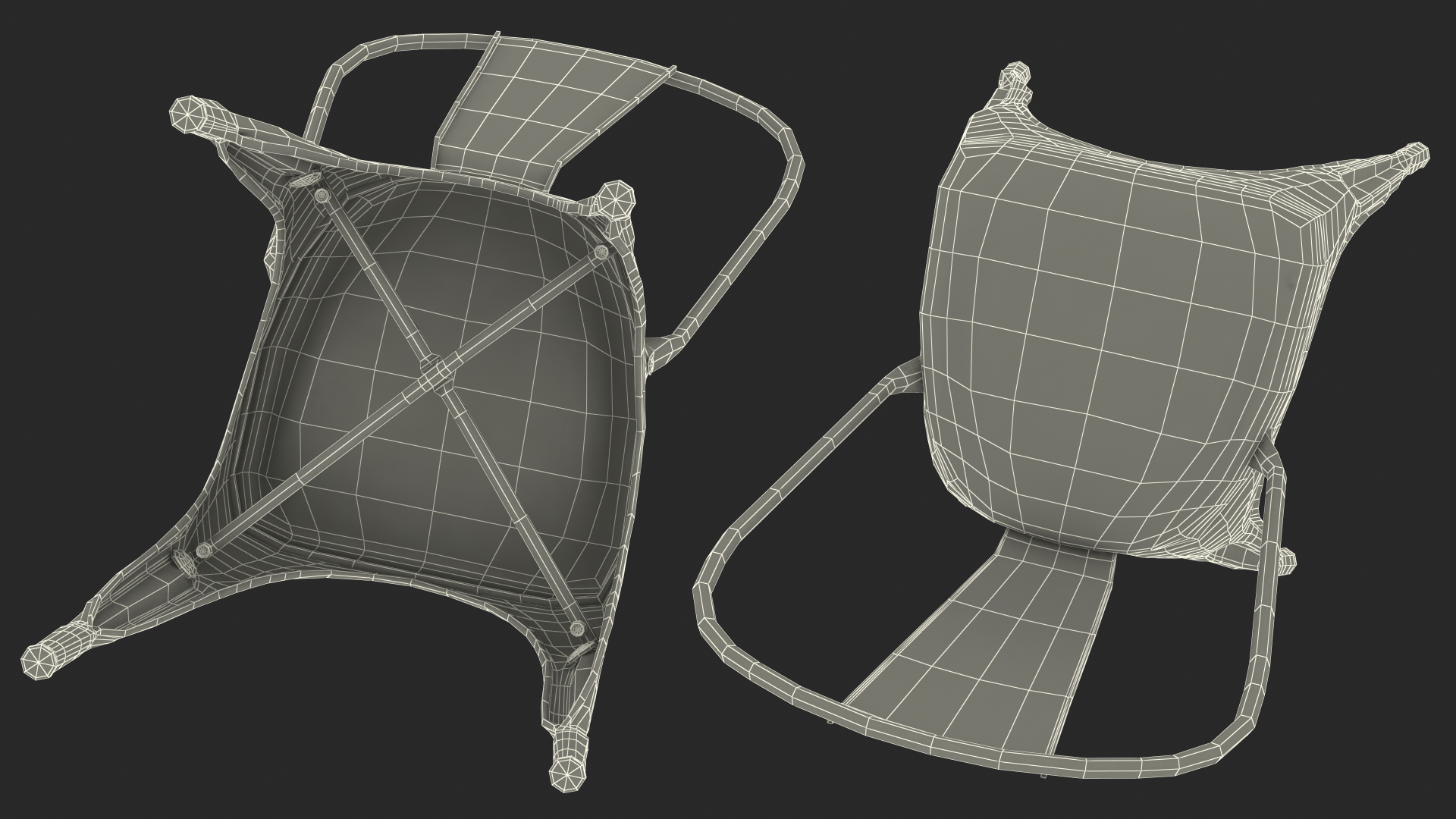 3D Iron Folding Chair model