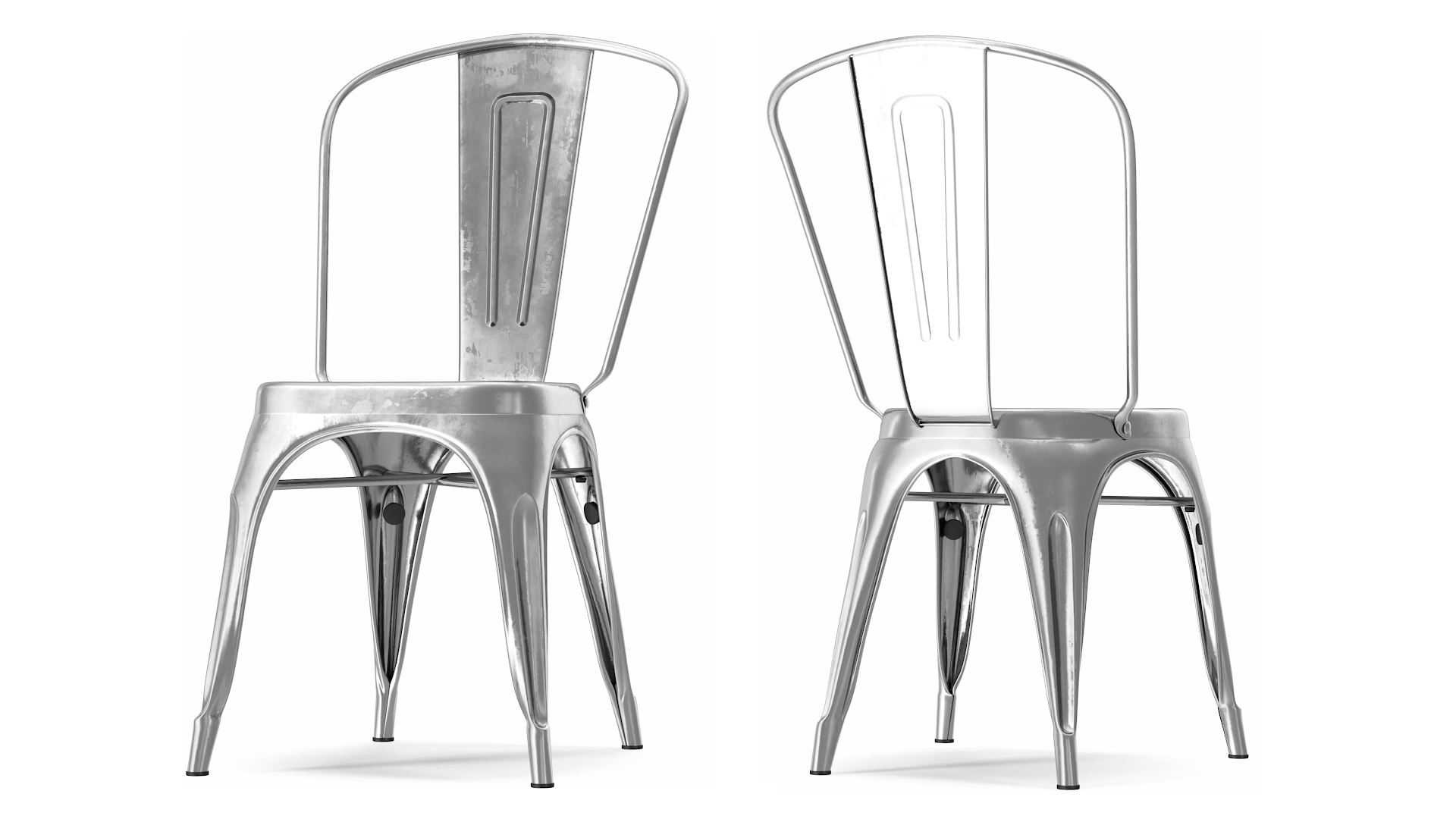 3D Iron Folding Chair model