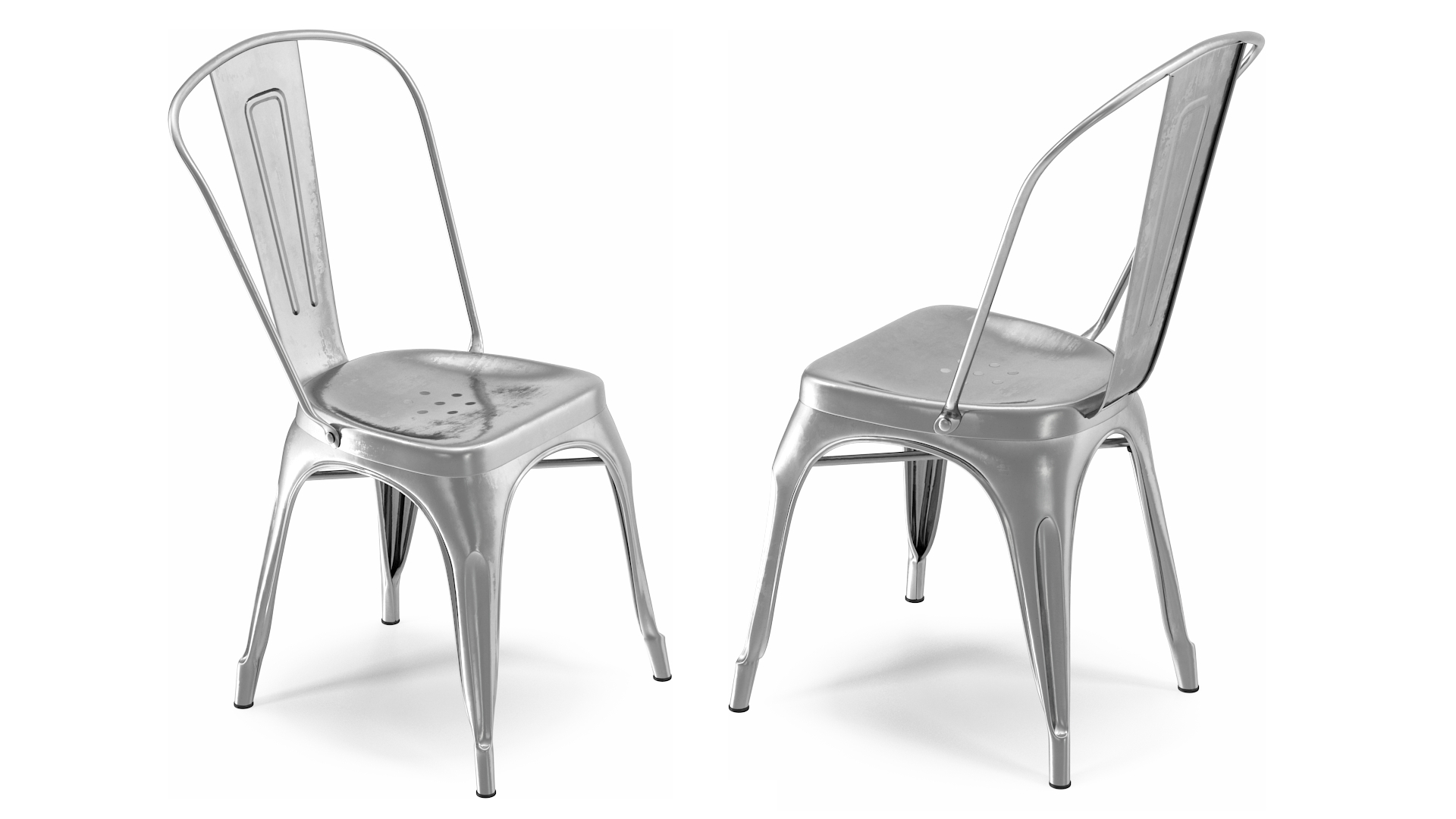 3D Iron Folding Chair model