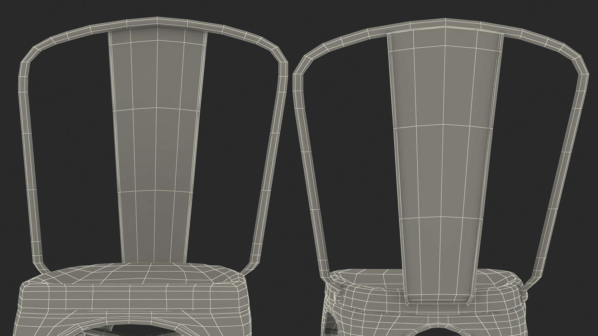 3D Iron Folding Chair model