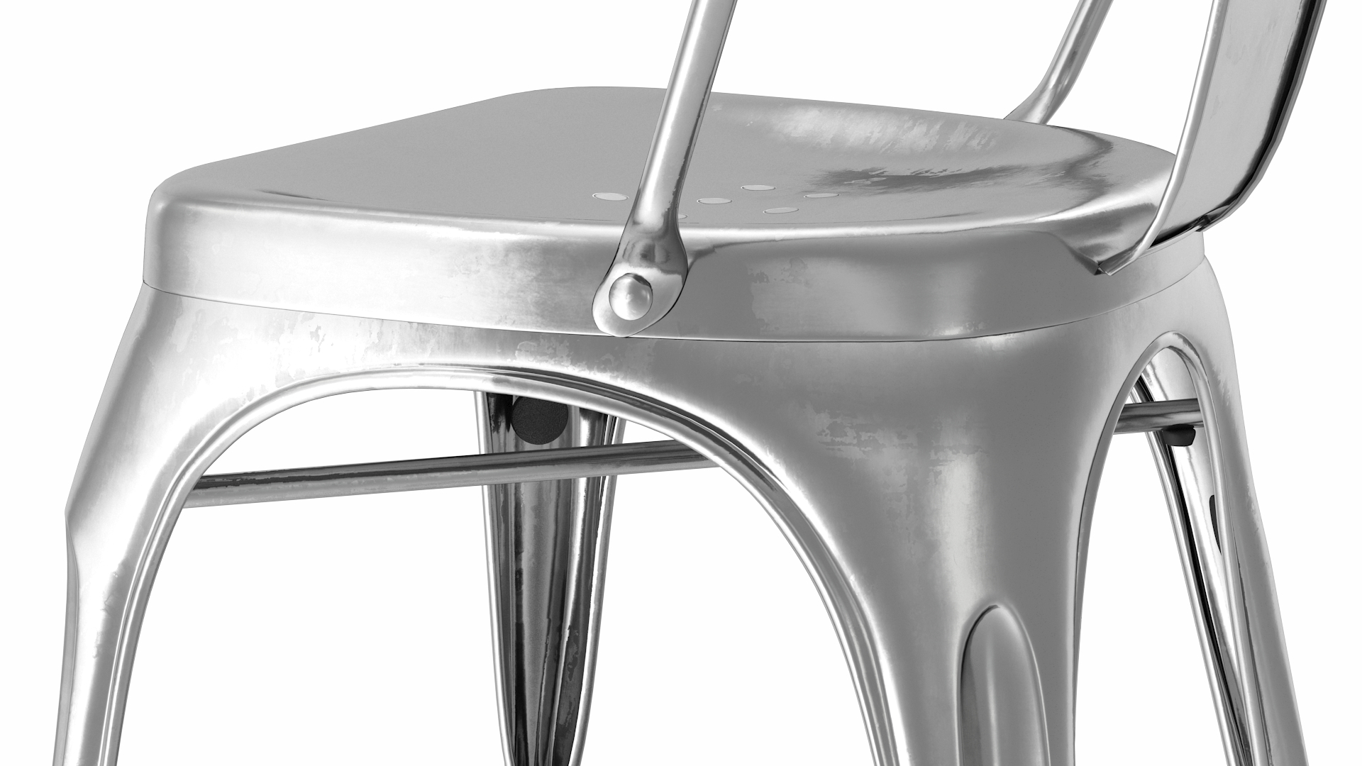 3D Iron Folding Chair model