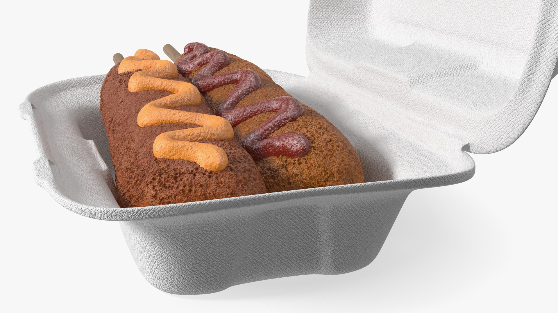 3D Corn Dog in Food Container