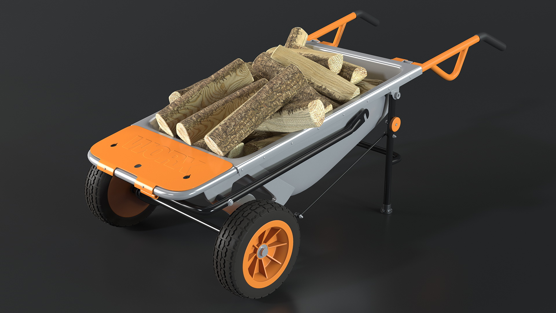 WORX Aerocart 8in1 Wheelbarrow Yard Cart with Firewood 3D model