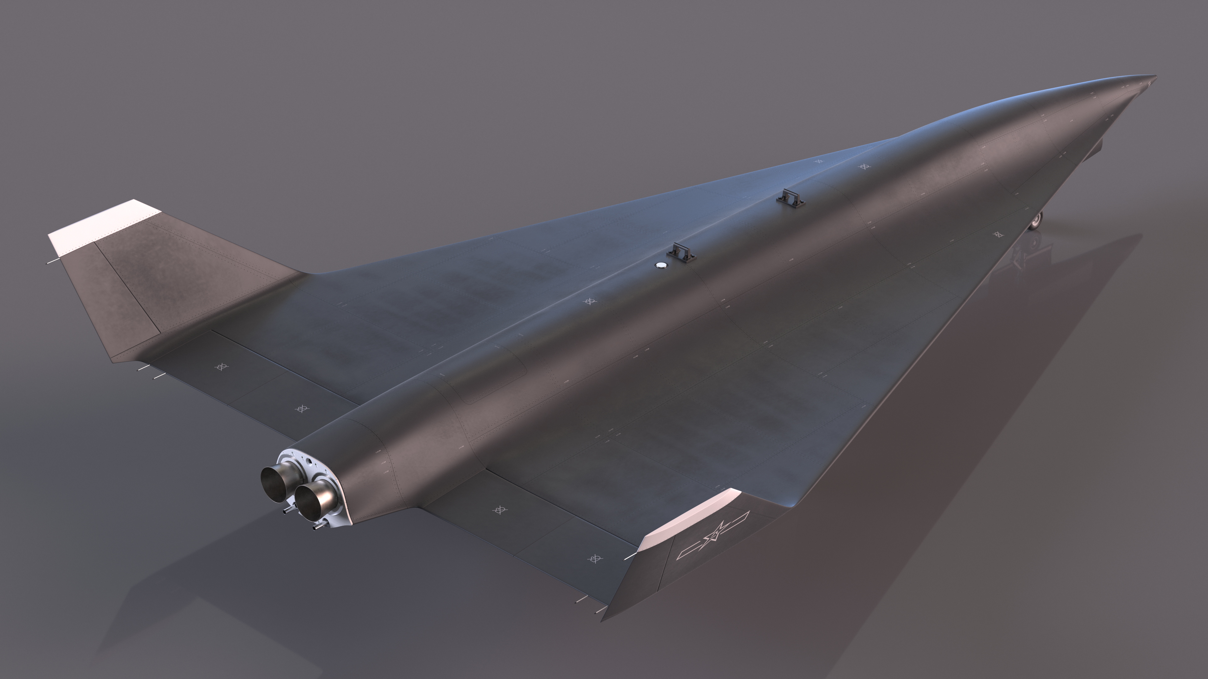 WZ 8 China Supersonic Drone Rigged 3D model