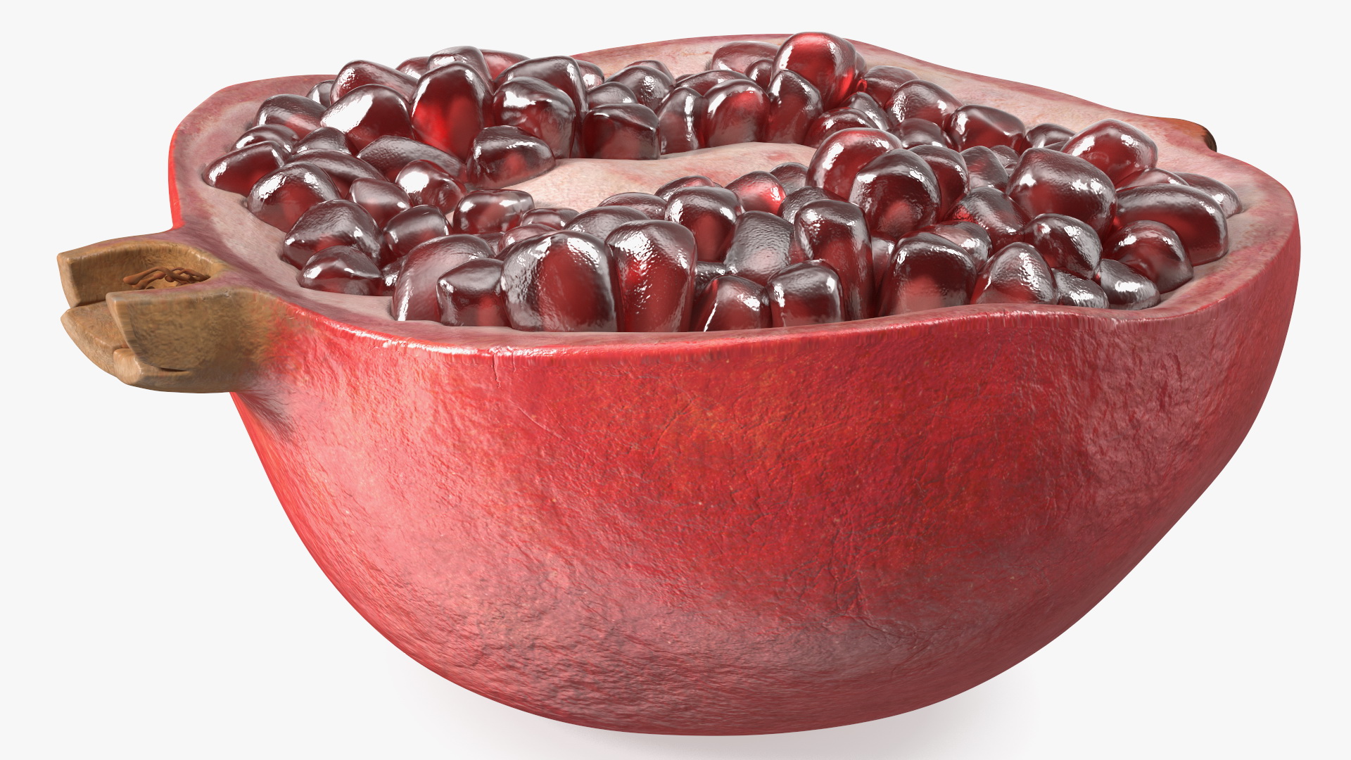 Cross Section Of Pomegranate Fruit 3D model