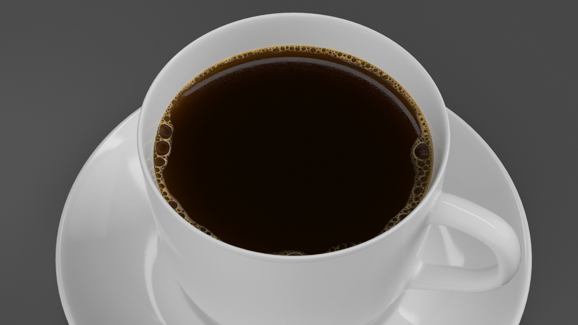 3D model Ceramic Coffee Cup with Saucer