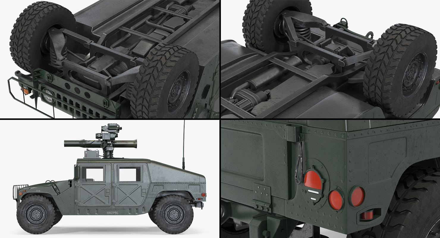 3D model HMMWV TOW Missile Carrier M966