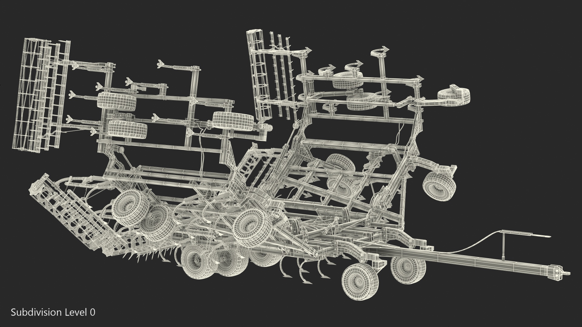 3D CASE Tiger-Mate 255 Field Cultivator Rigged model