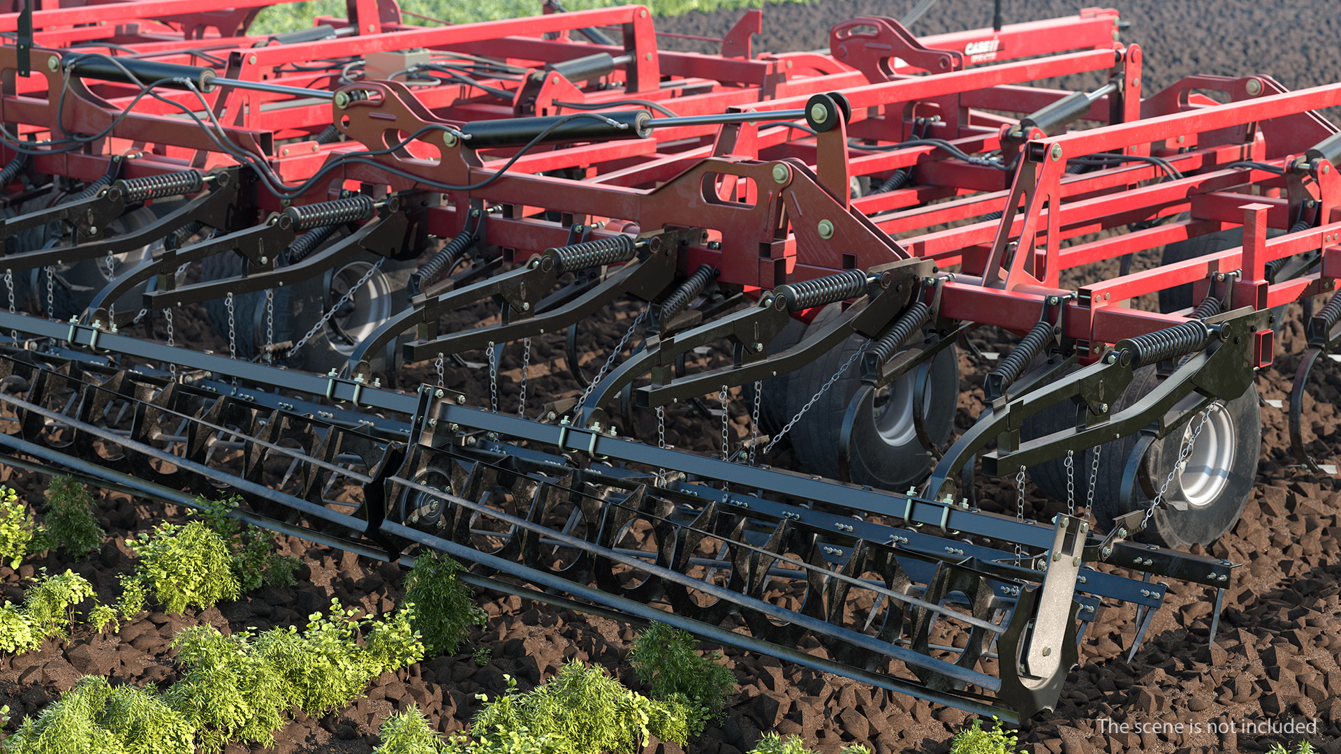 3D CASE Tiger-Mate 255 Field Cultivator Rigged model