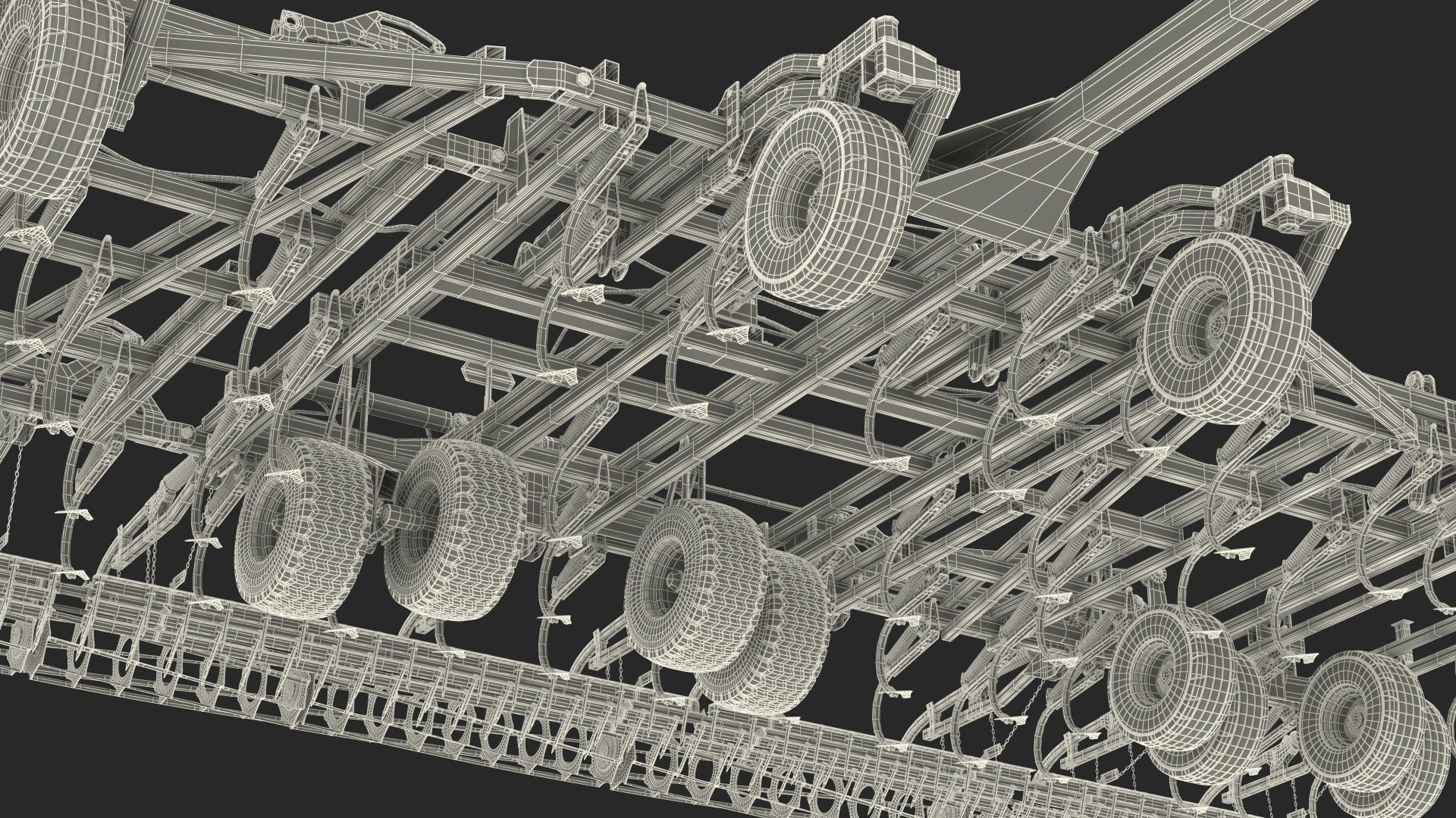 3D CASE Tiger-Mate 255 Field Cultivator Rigged model