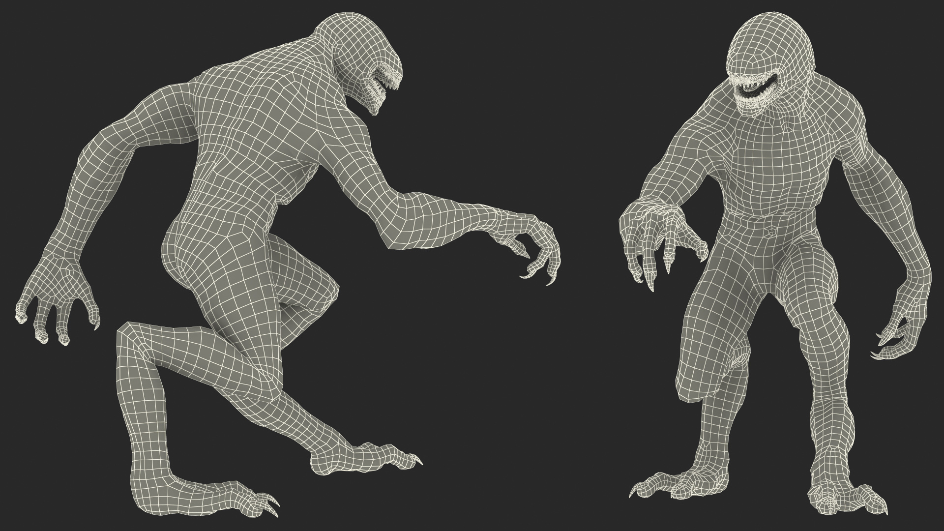 Monster Creature Walking Pose 3D model