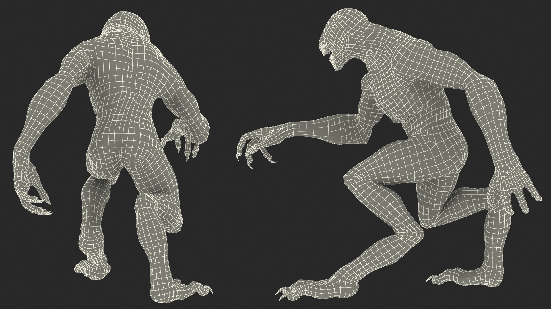 Monster Creature Walking Pose 3D model