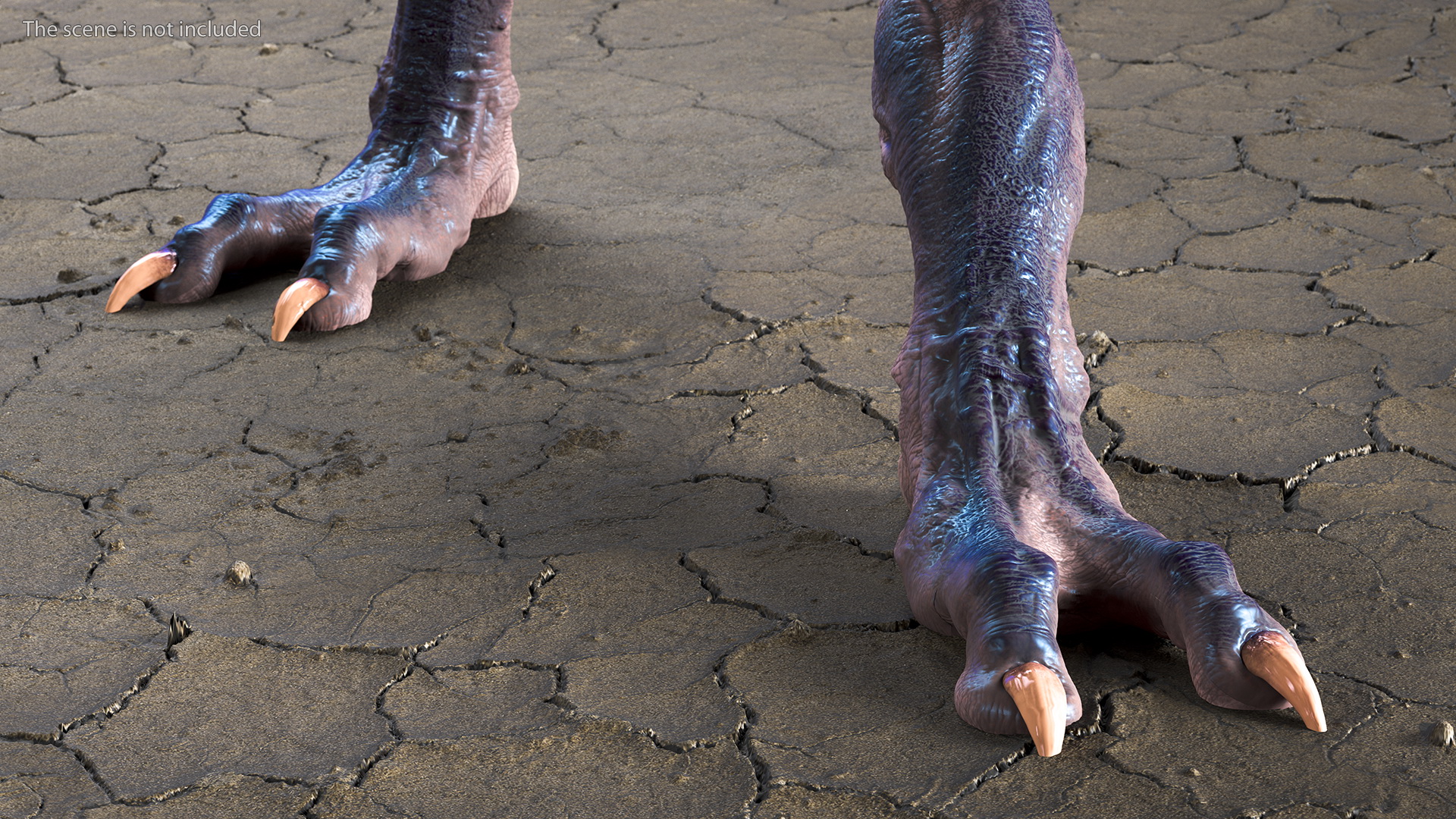 Monster Creature Walking Pose 3D model