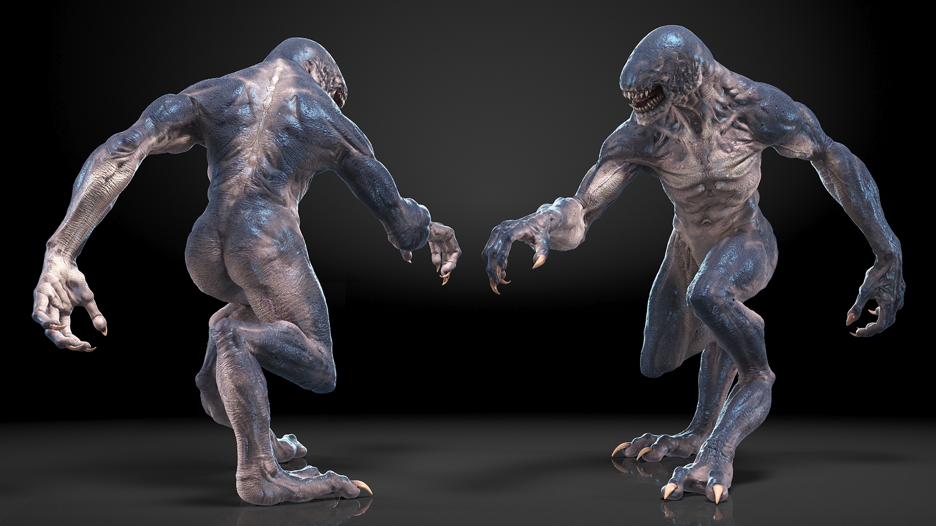 Monster Creature Walking Pose 3D model