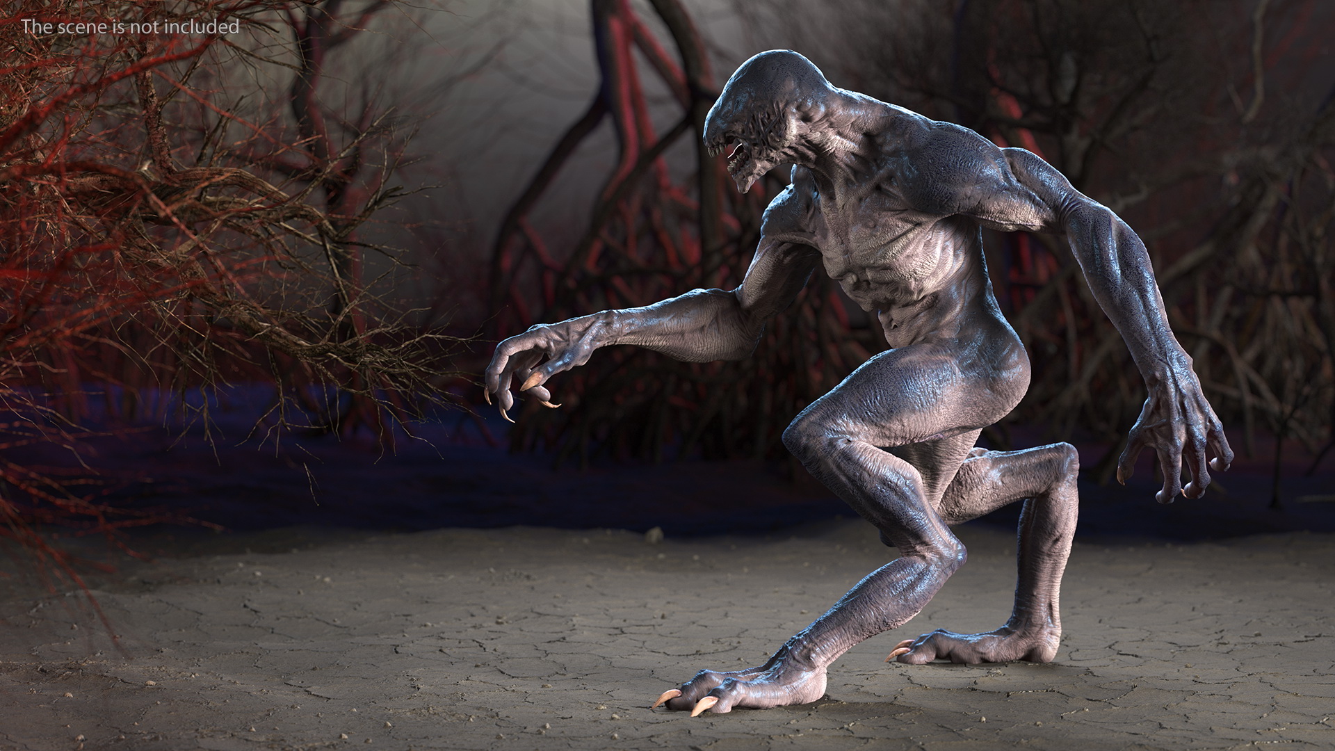 Monster Creature Walking Pose 3D model