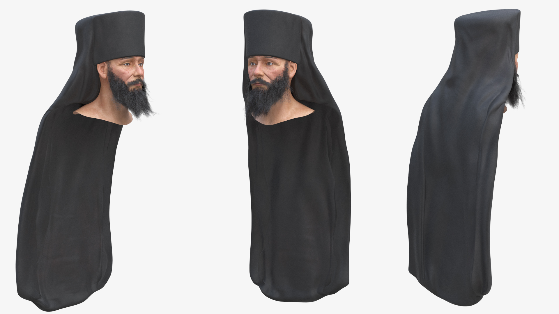 3D Orthodox Monk Head model