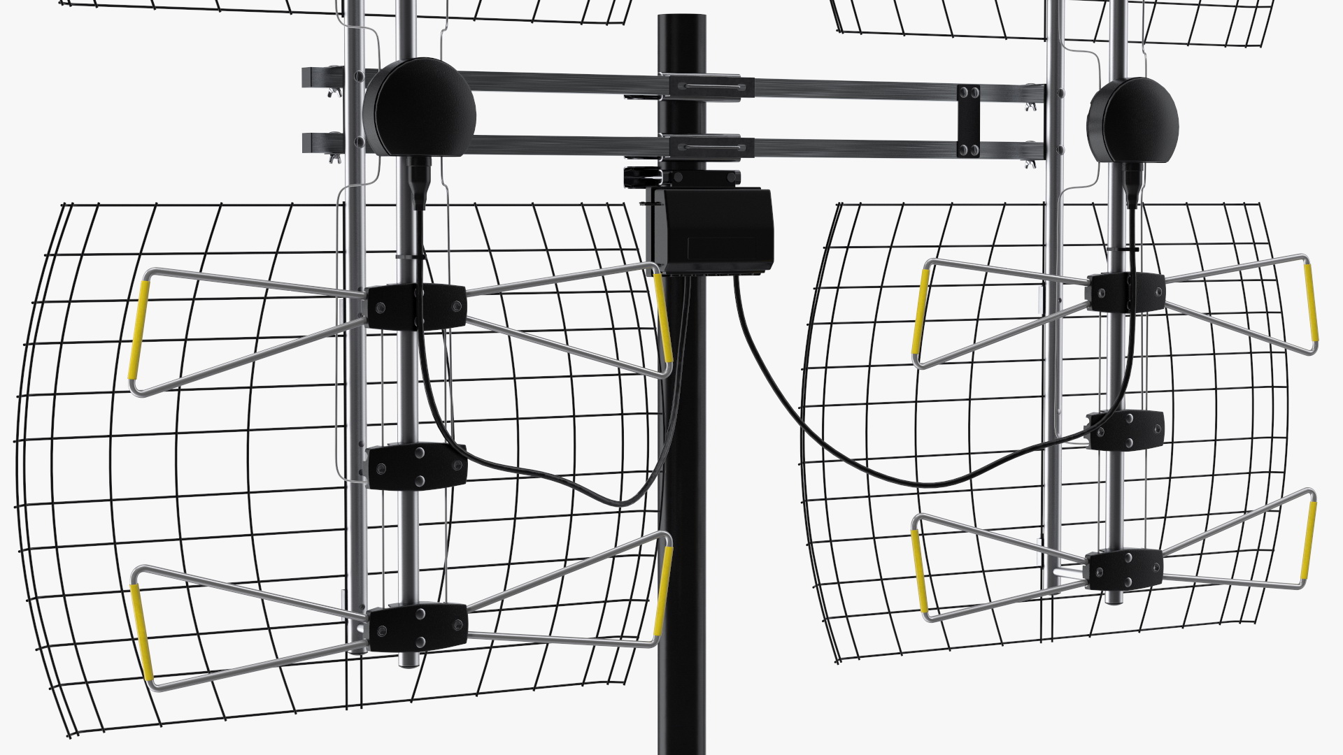 3D model UHF Long Range Multi Directional Bowtie TV Antenna