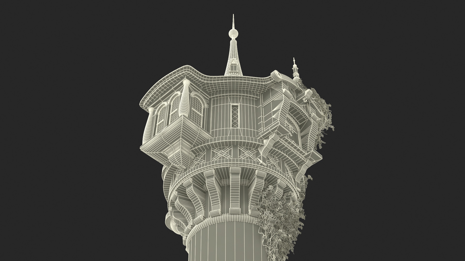 Tangled Rapunzel Tower 3D