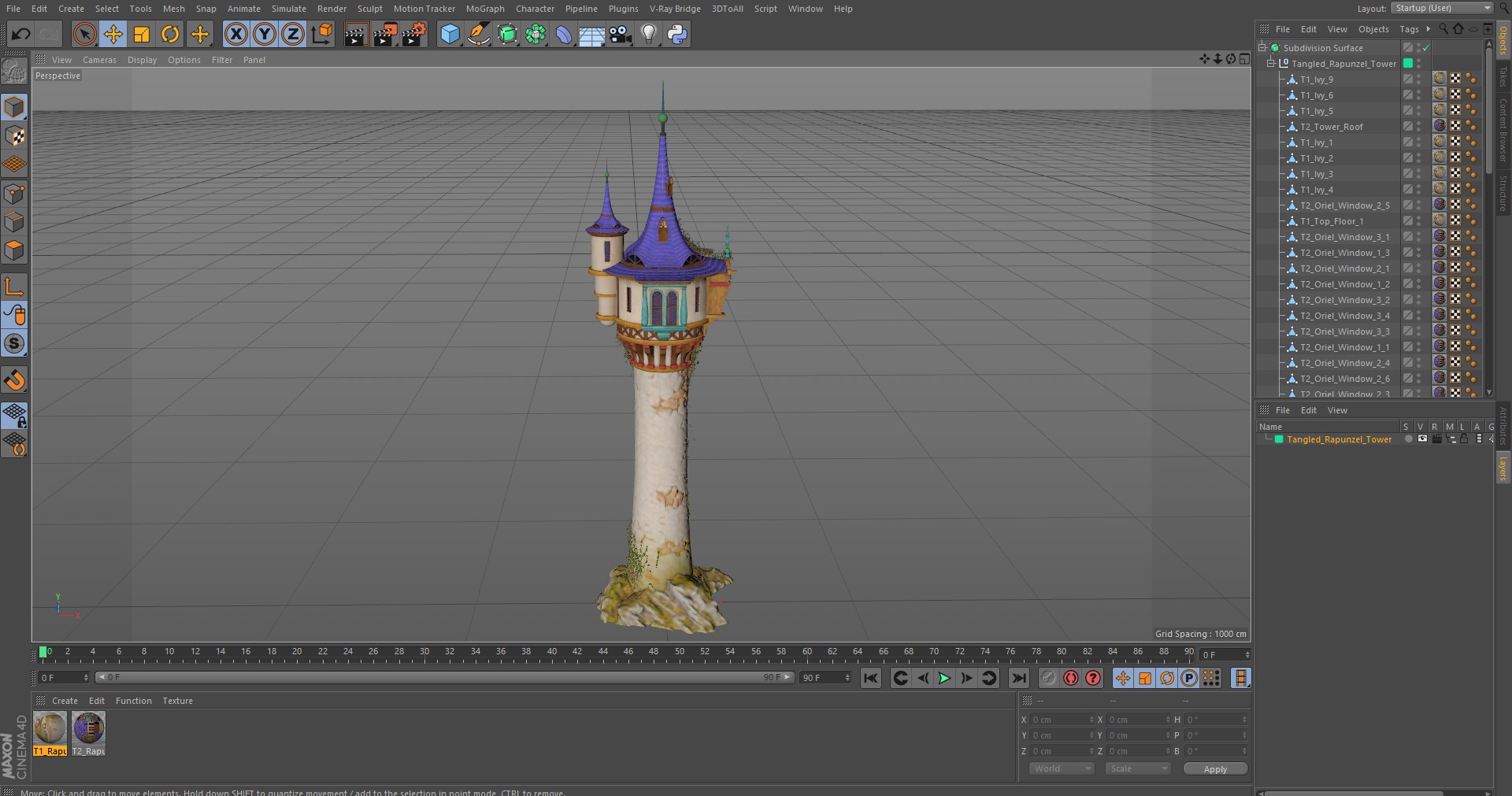 Tangled Rapunzel Tower 3D