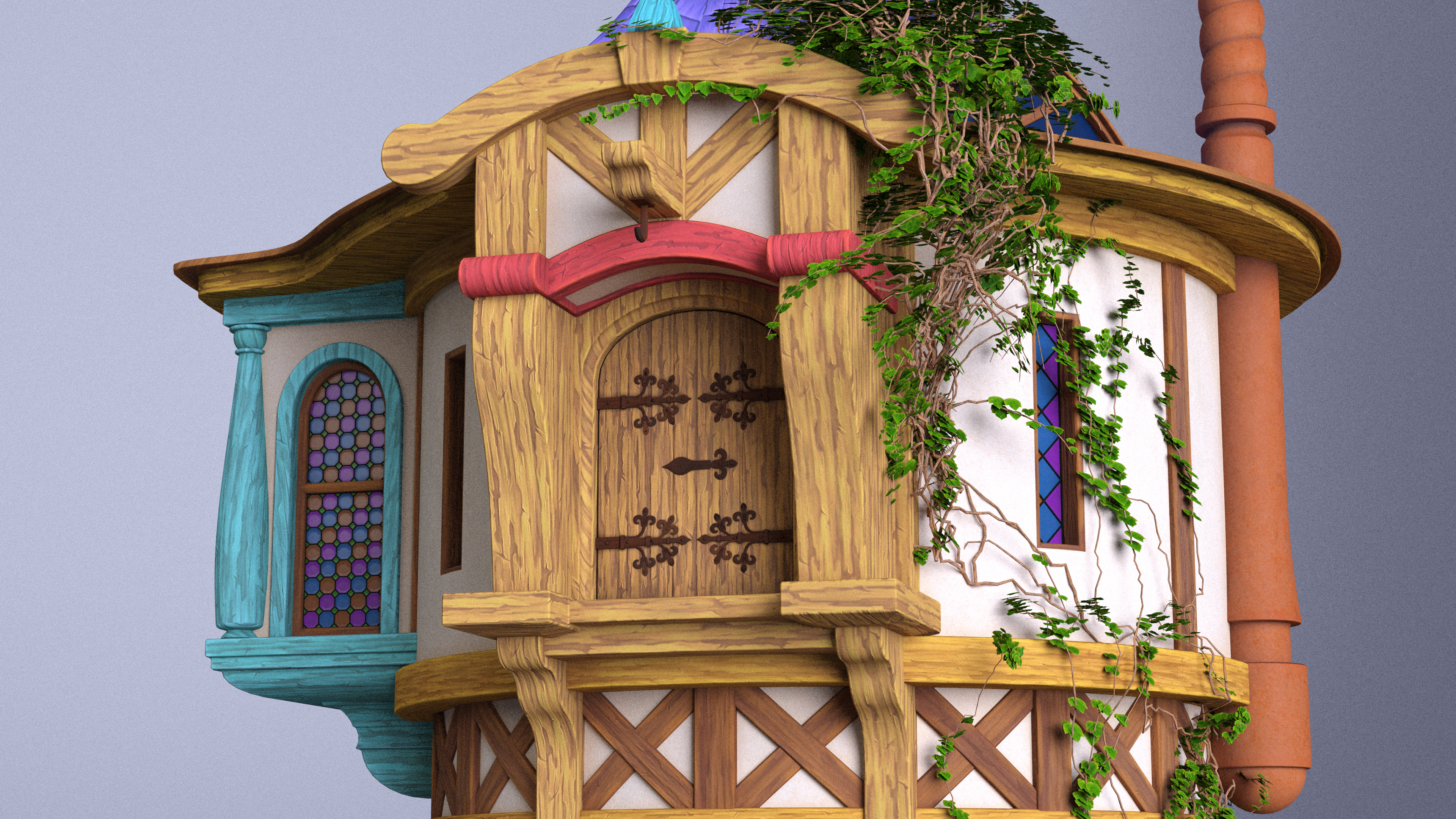 Tangled Rapunzel Tower 3D