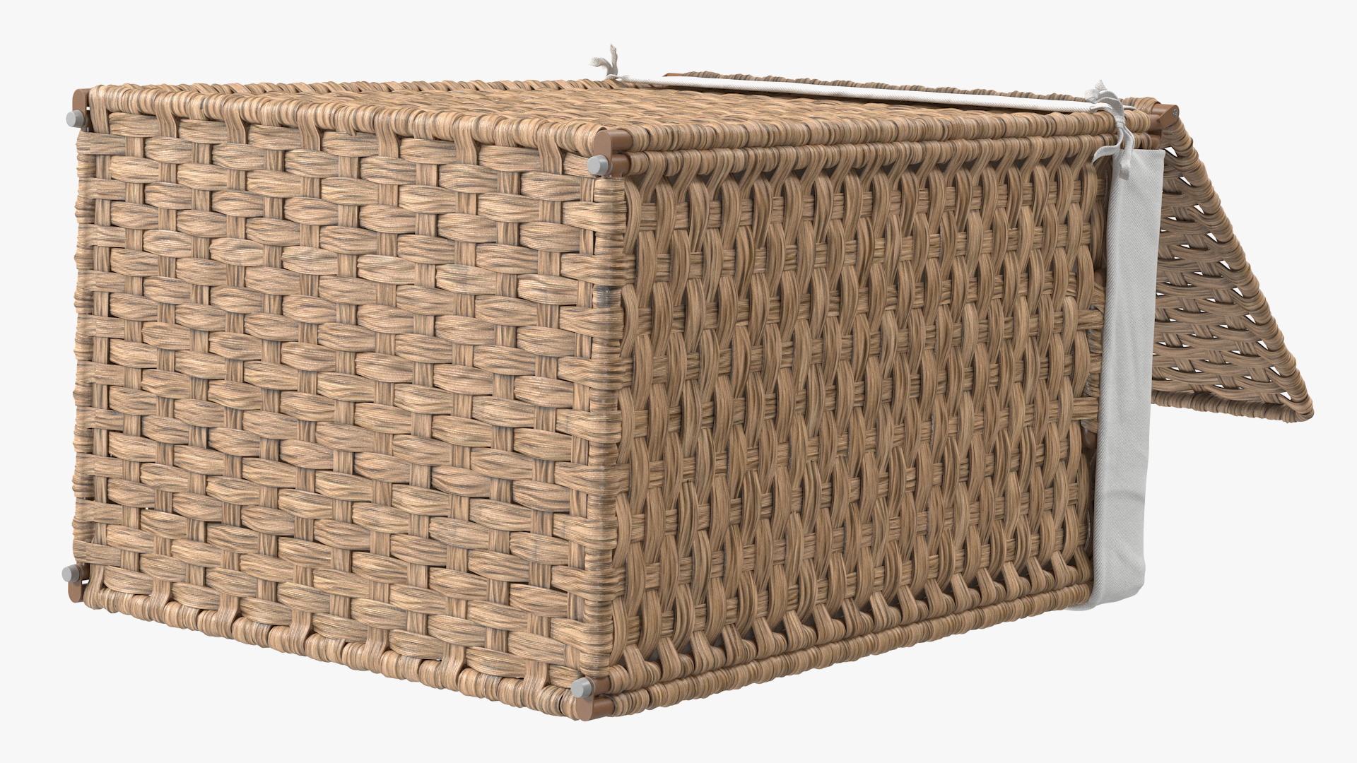 3D model Rattique Laundry Hamper with Liner Beige