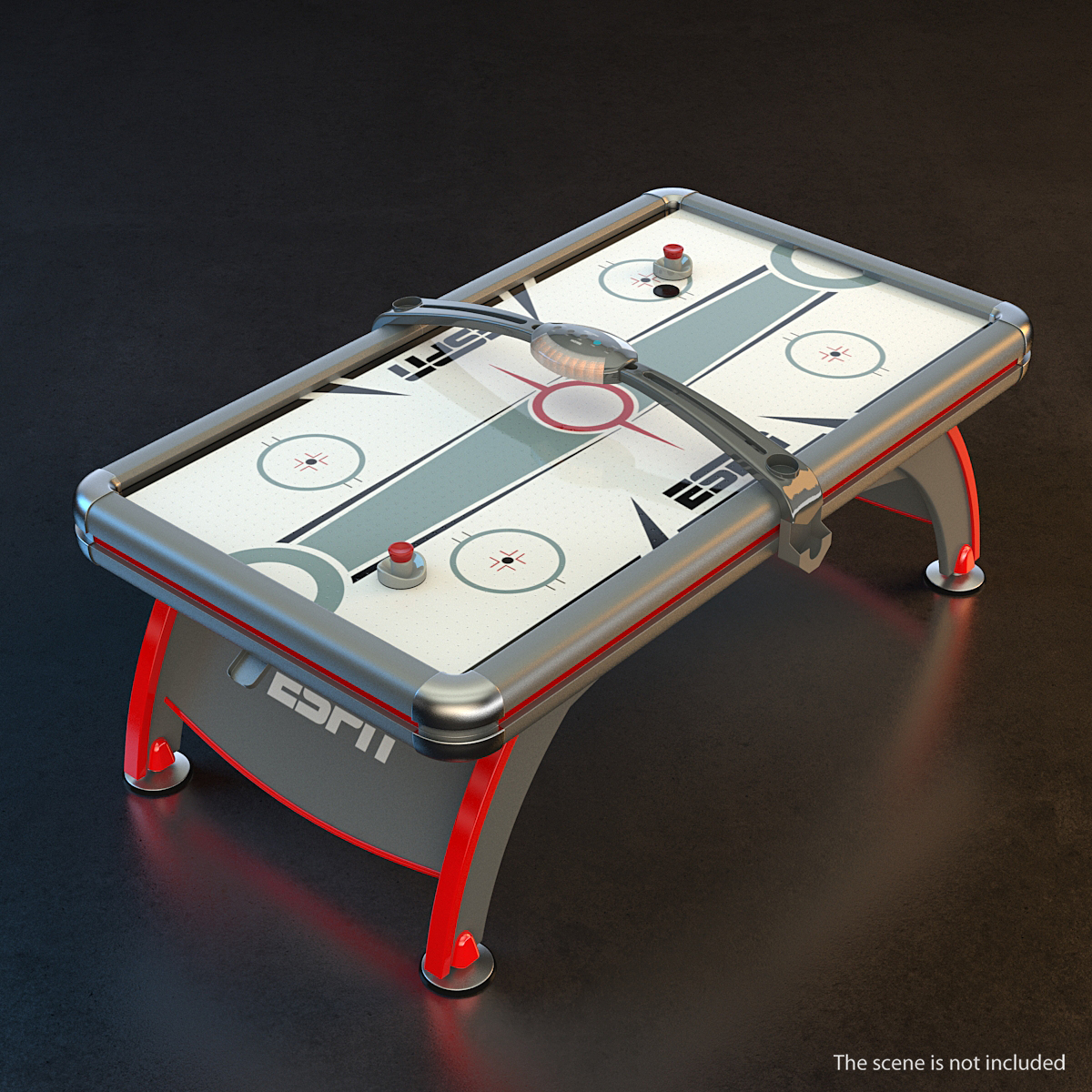 Air Hockey Pushers and Puck 3D