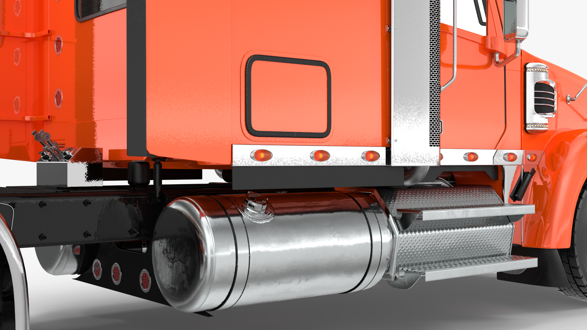 Freightliner Truck With Extendable Trailer 3D