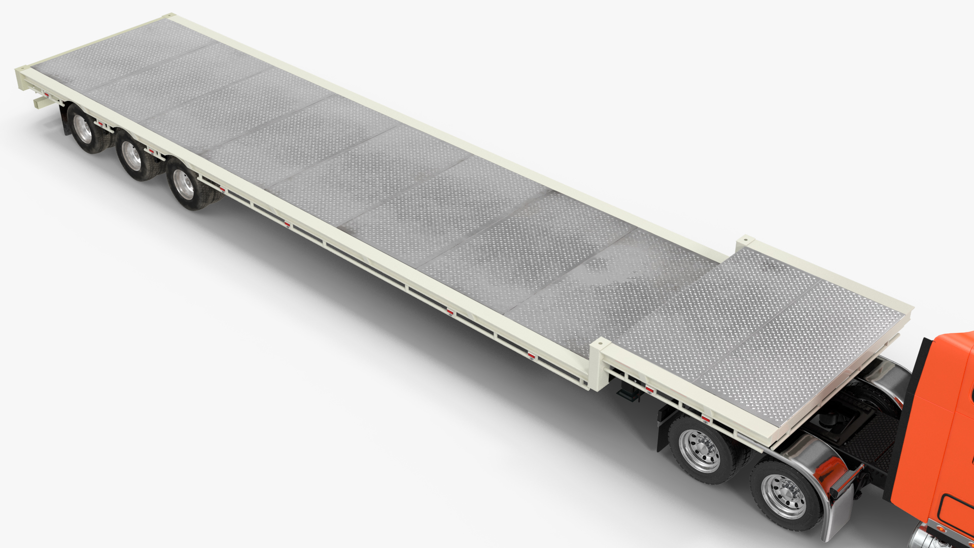 Freightliner Truck With Extendable Trailer 3D