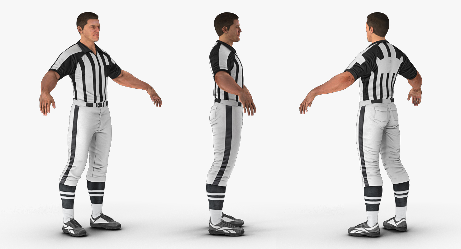 3D model American Football Referee