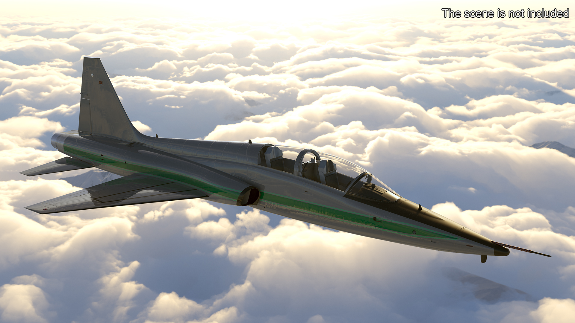 3D Supersonic Jet Trainer Grey Simple Interior model