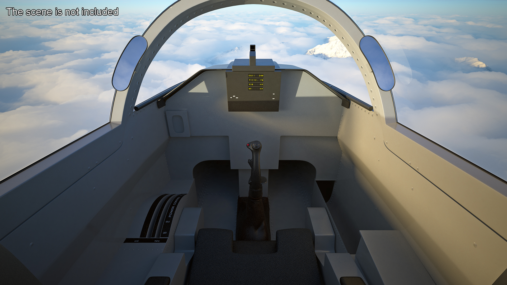 3D Supersonic Jet Trainer Grey Simple Interior model