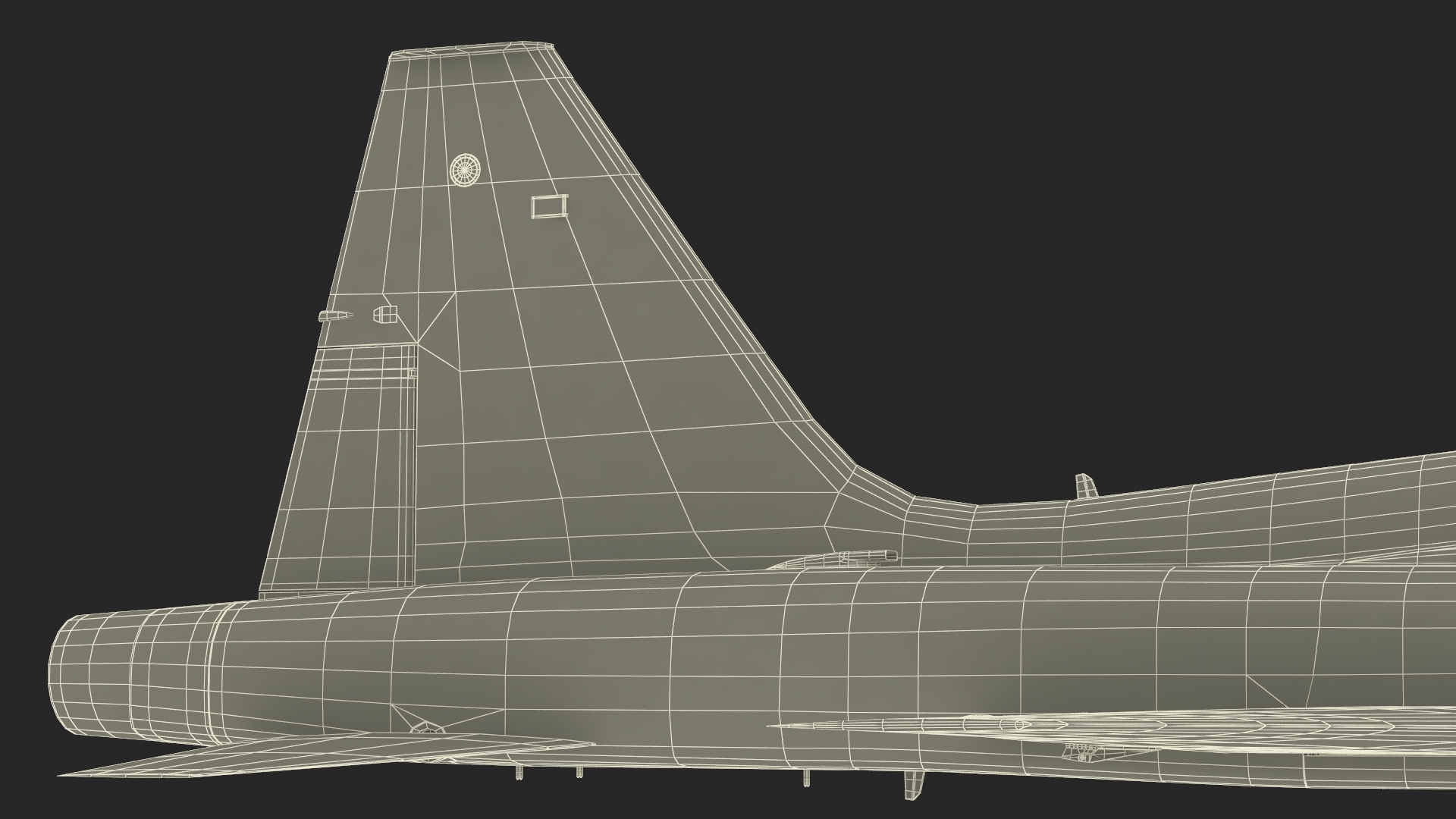 3D Supersonic Jet Trainer Grey Simple Interior model