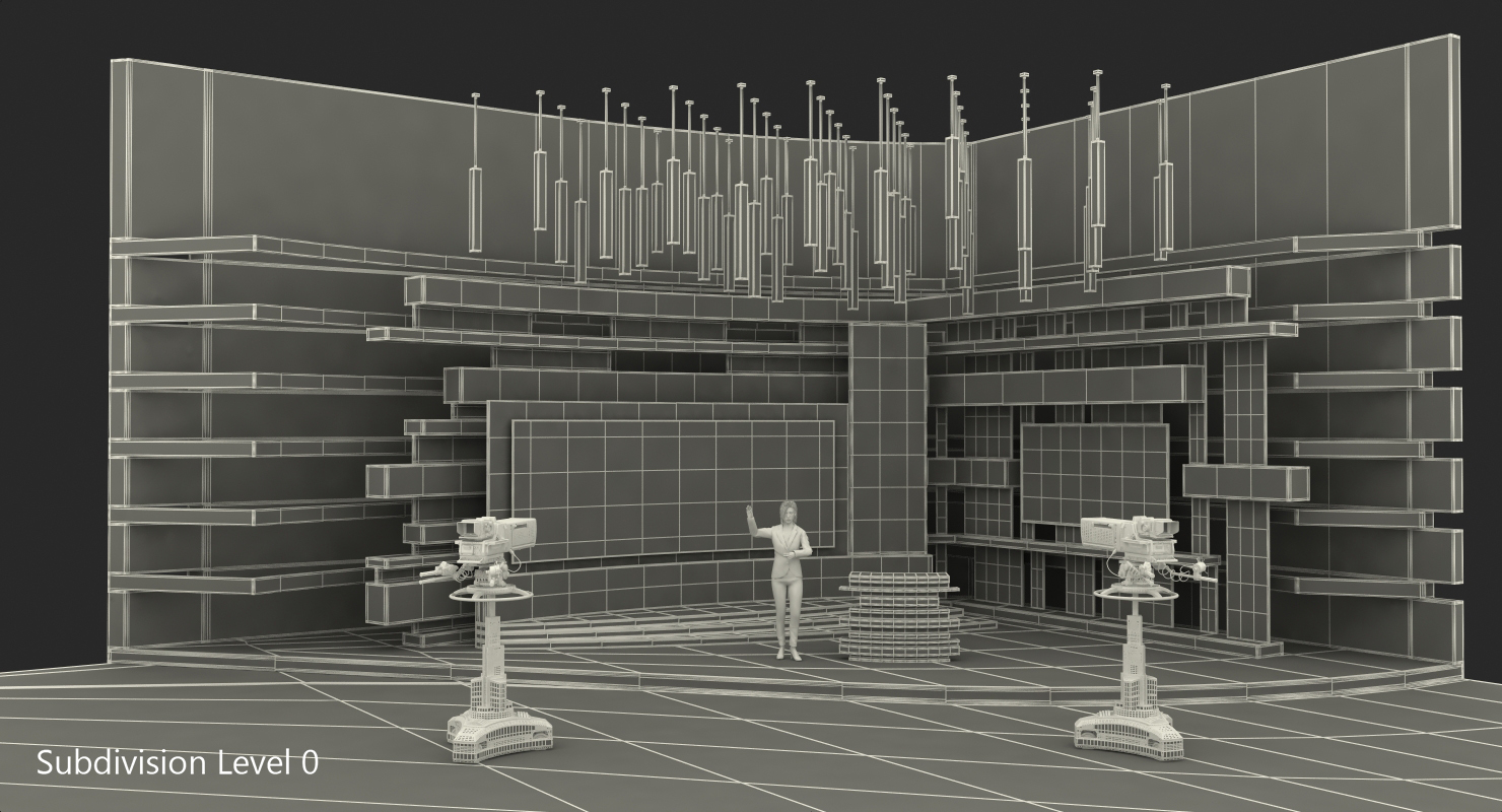 TV Presenter of Weather Forecast Rigged 3D model