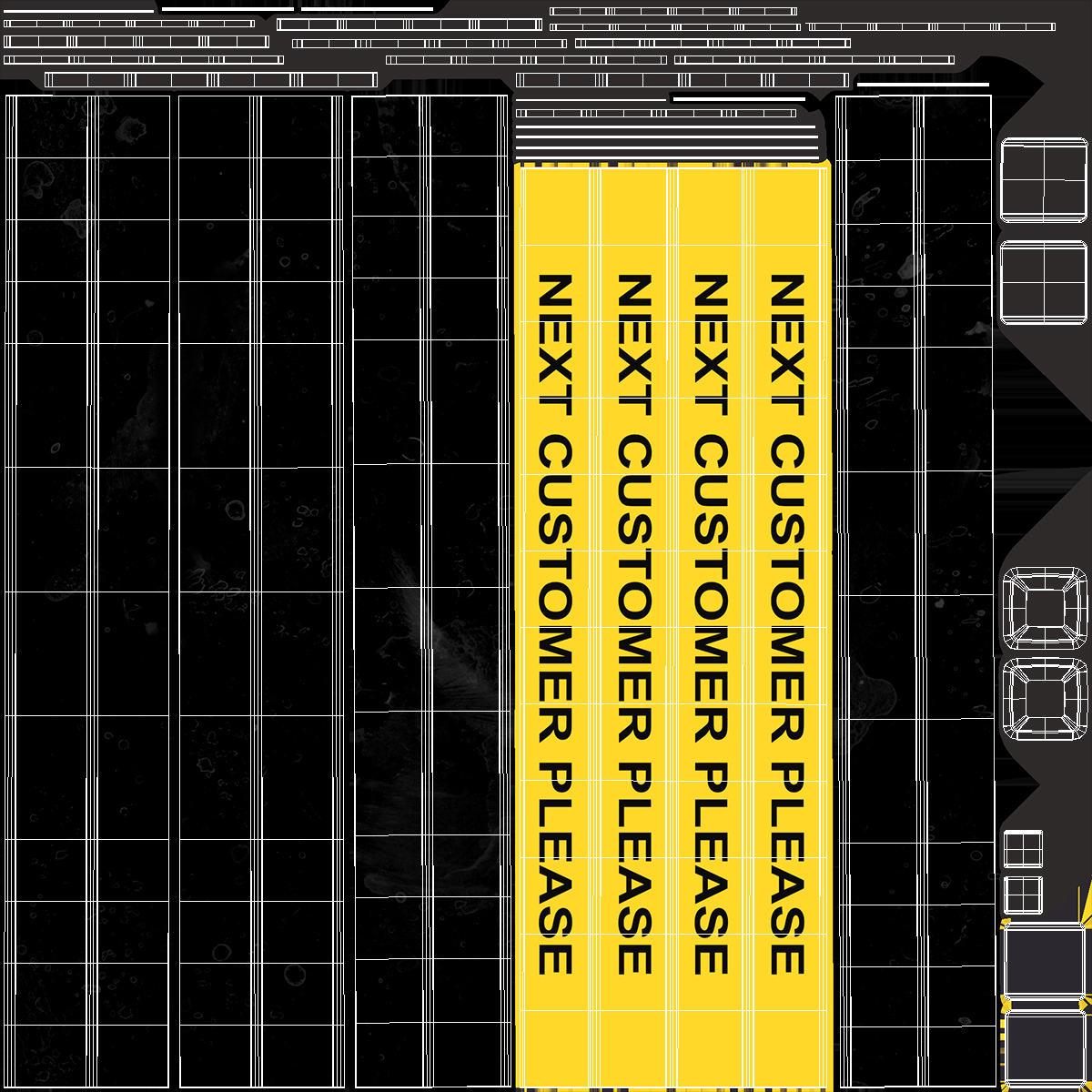 3D Retail Checkout Counter Divider