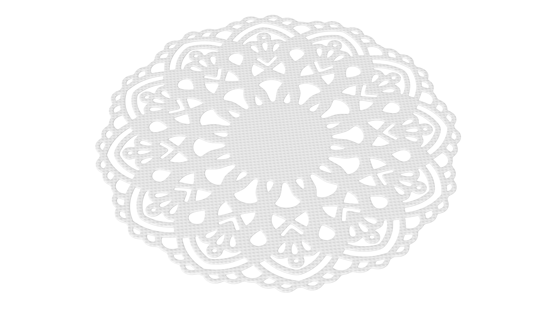 3D Lace Paper Doilie White model