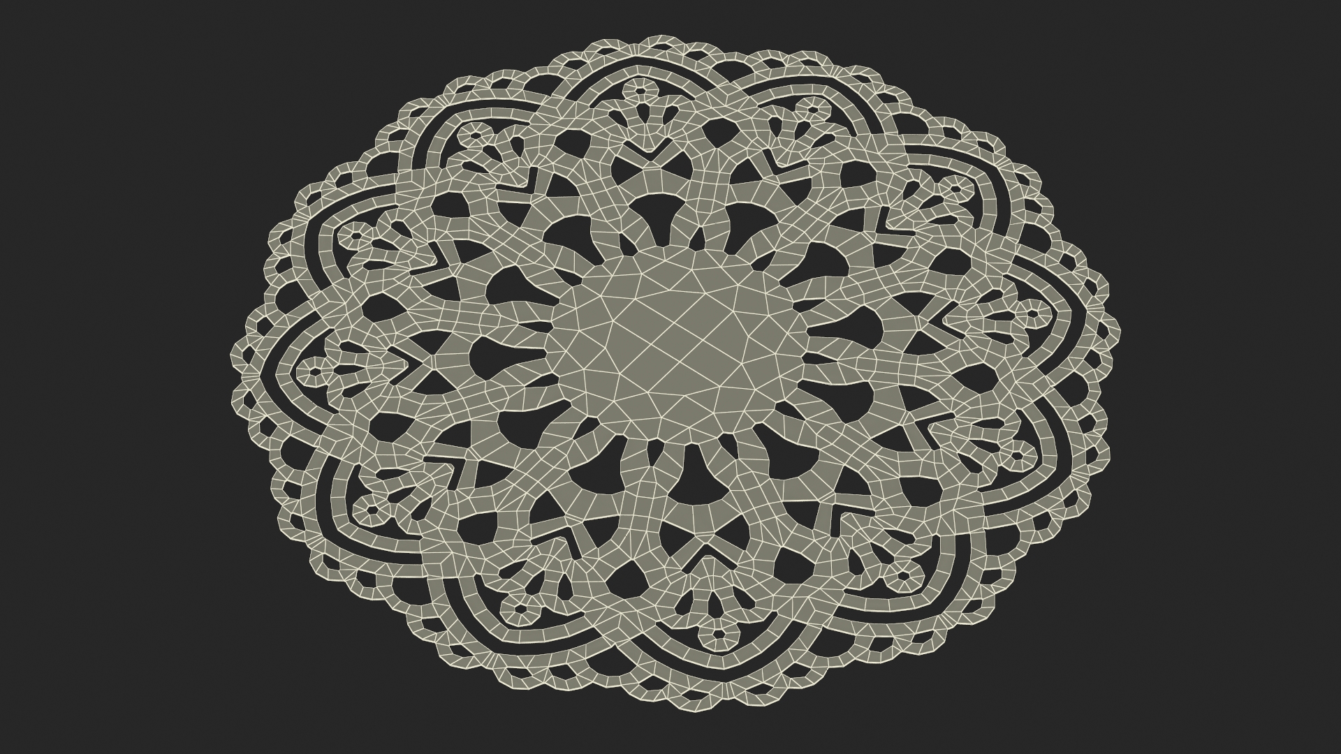 3D Lace Paper Doilie White model